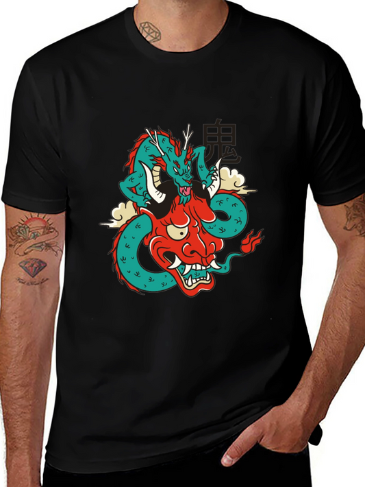 Dragon Oni T-Shirt - Japanese Mythical Design