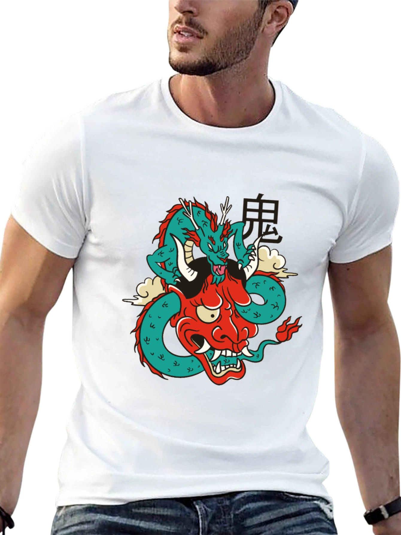 Dragon Oni T-Shirt - Japanese Mythical Design
