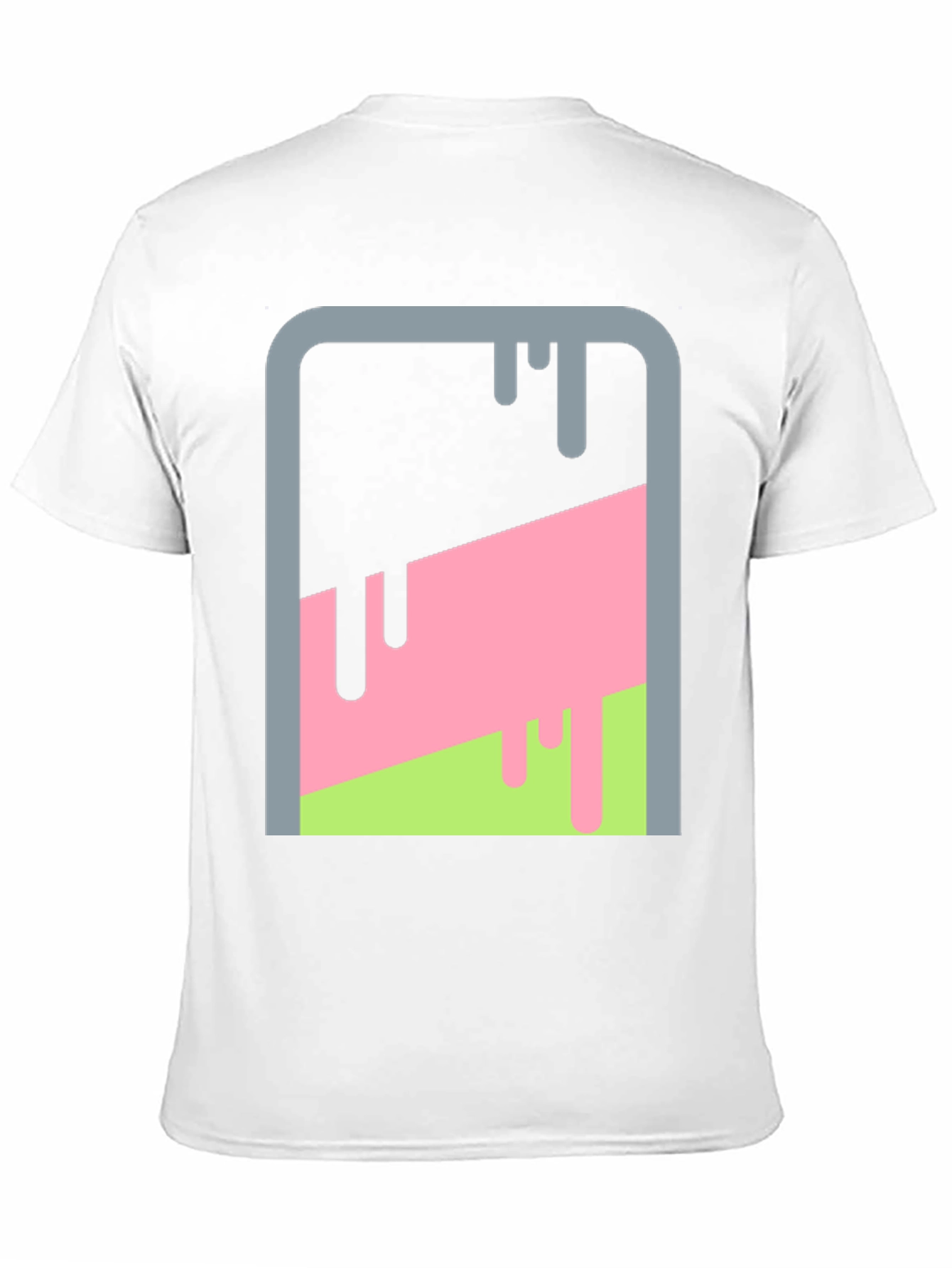 Abstract Dripping Paint Graphic Tee - Mens Black T-Shirt