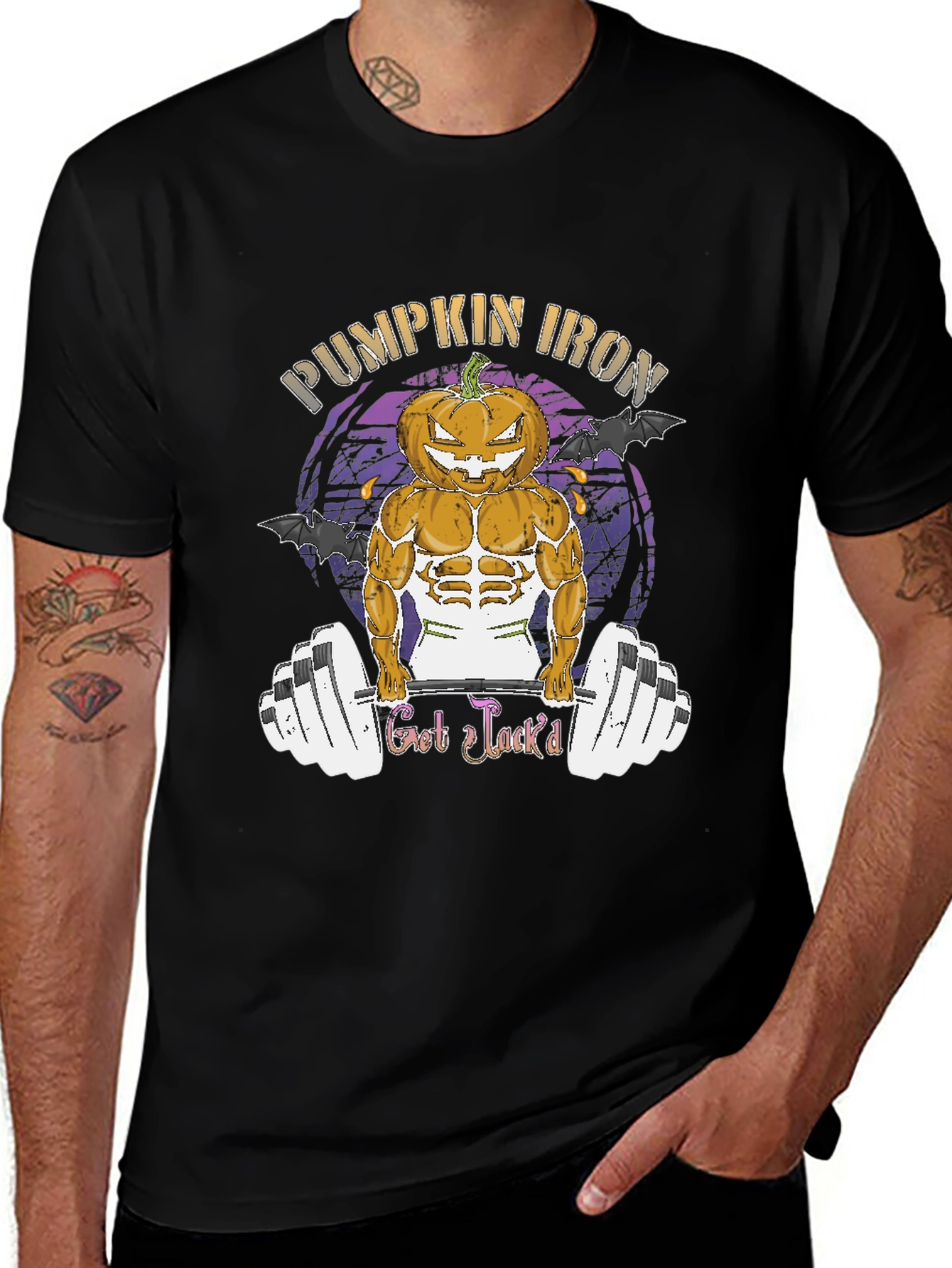 Pumpkin Iron - Halloween Gym T-Shirt
