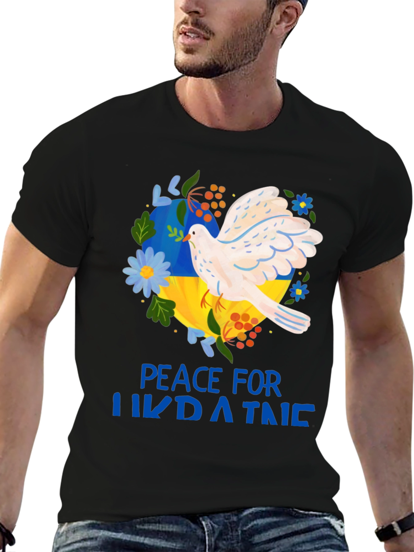Peace For Ukraine T-Shirt - Dove Design