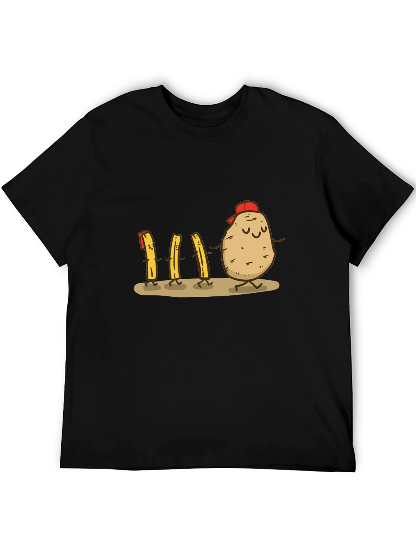 Funny Potato & Fries Graphic T-Shirt