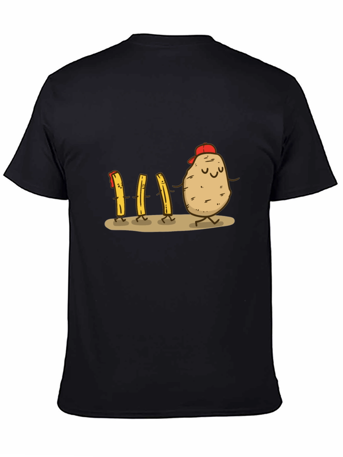 Funny Potato & Fries Graphic T-Shirt