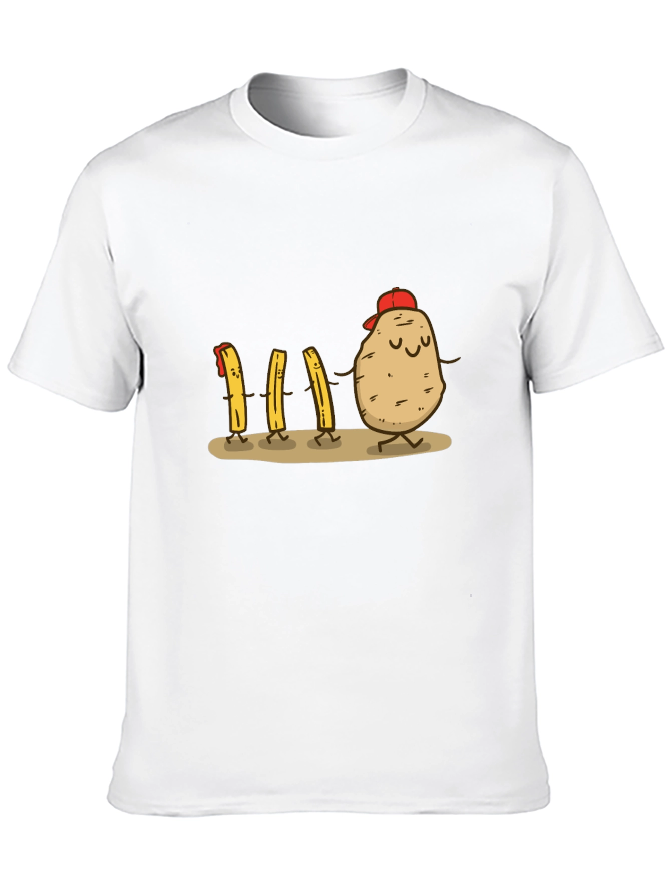Funny Potato & Fries Graphic T-Shirt