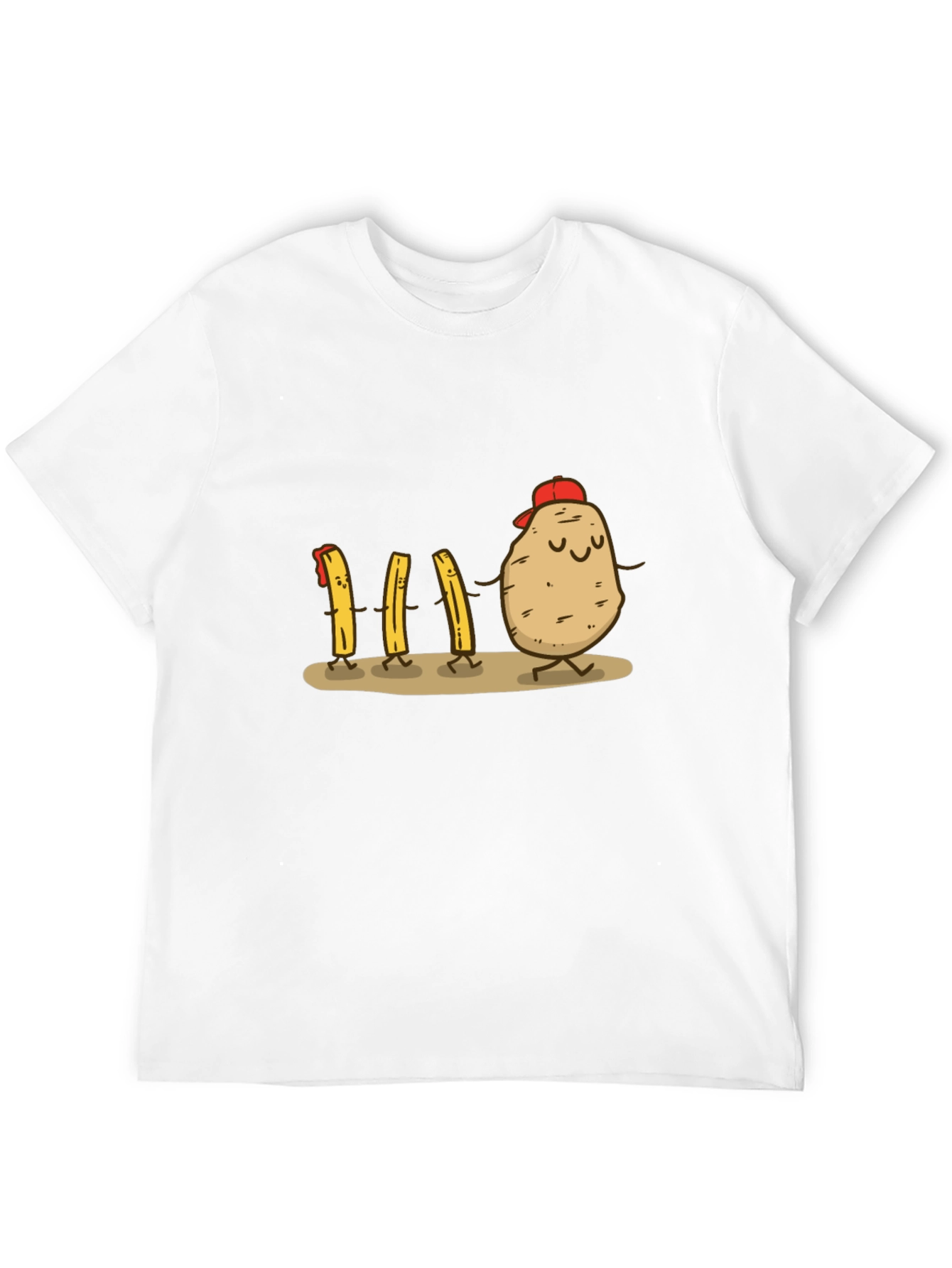 Funny Potato & Fries Graphic T-Shirt