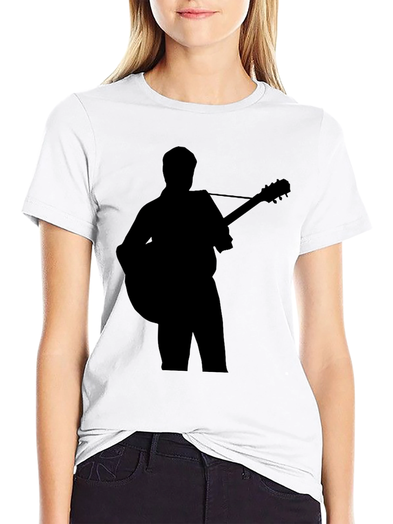 Guitar Player Silhouette Graphic T-Shirt