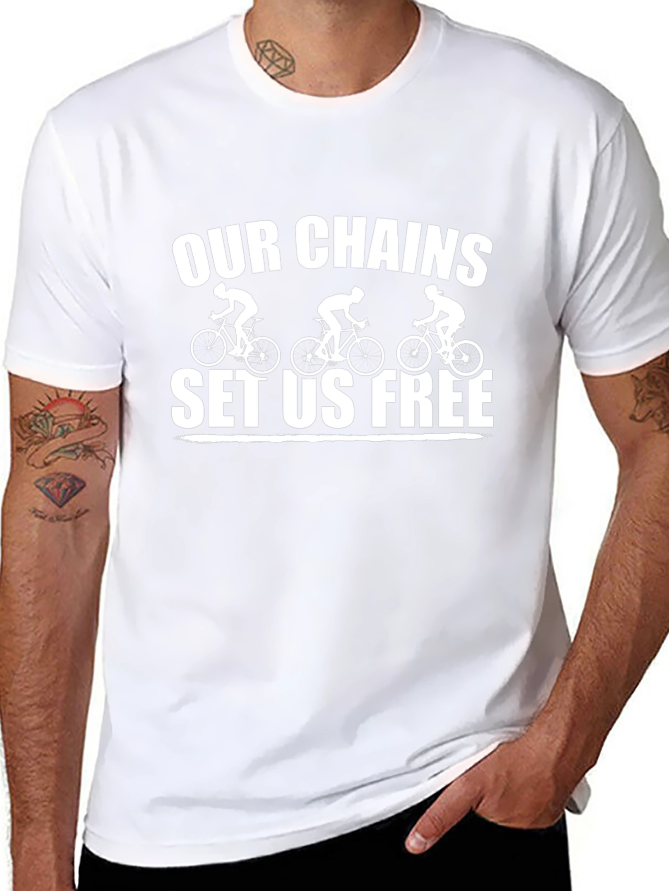 Our Chains Set Us Free Cycling Graphic Tee
