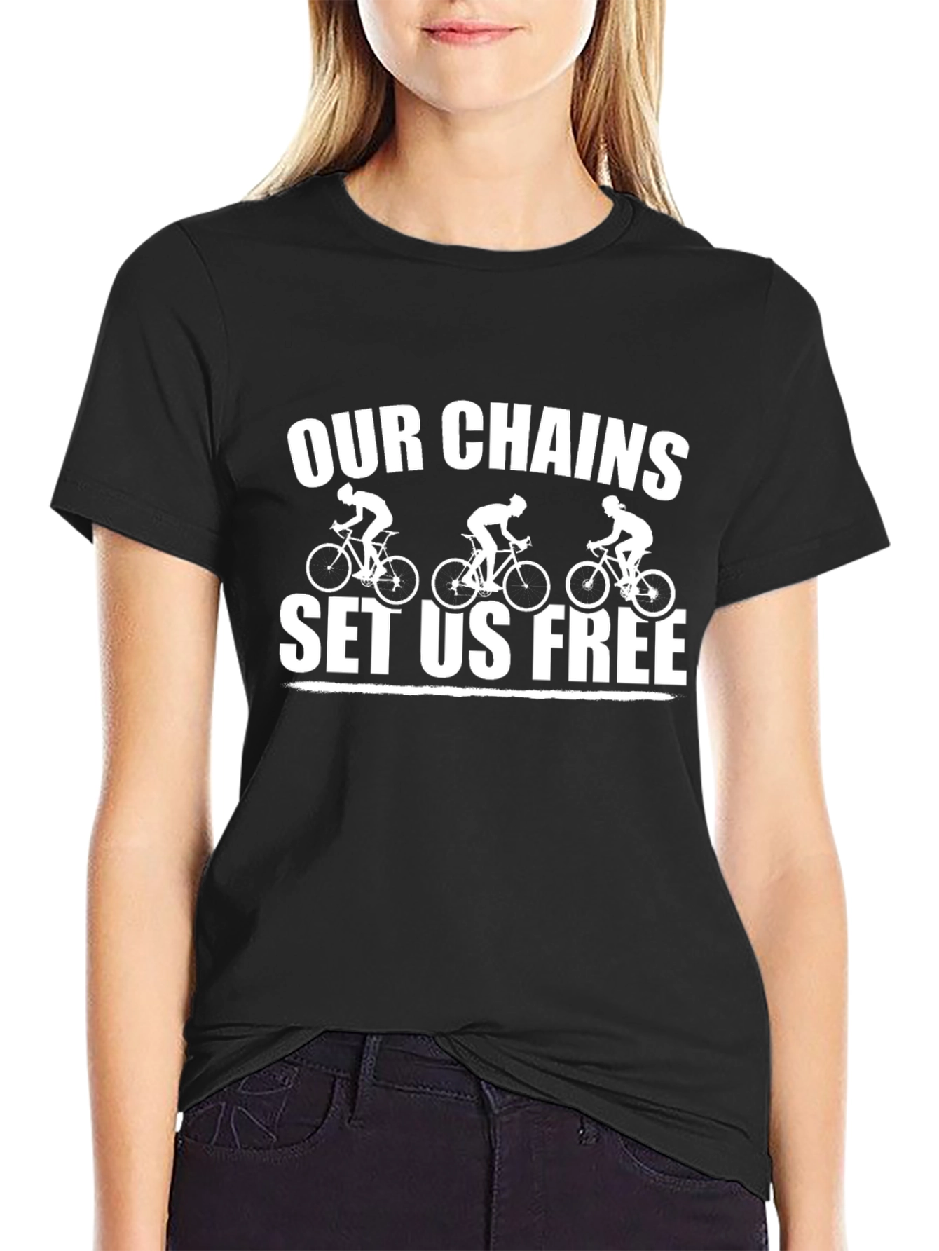 Our Chains Set Us Free Cycling Graphic Tee