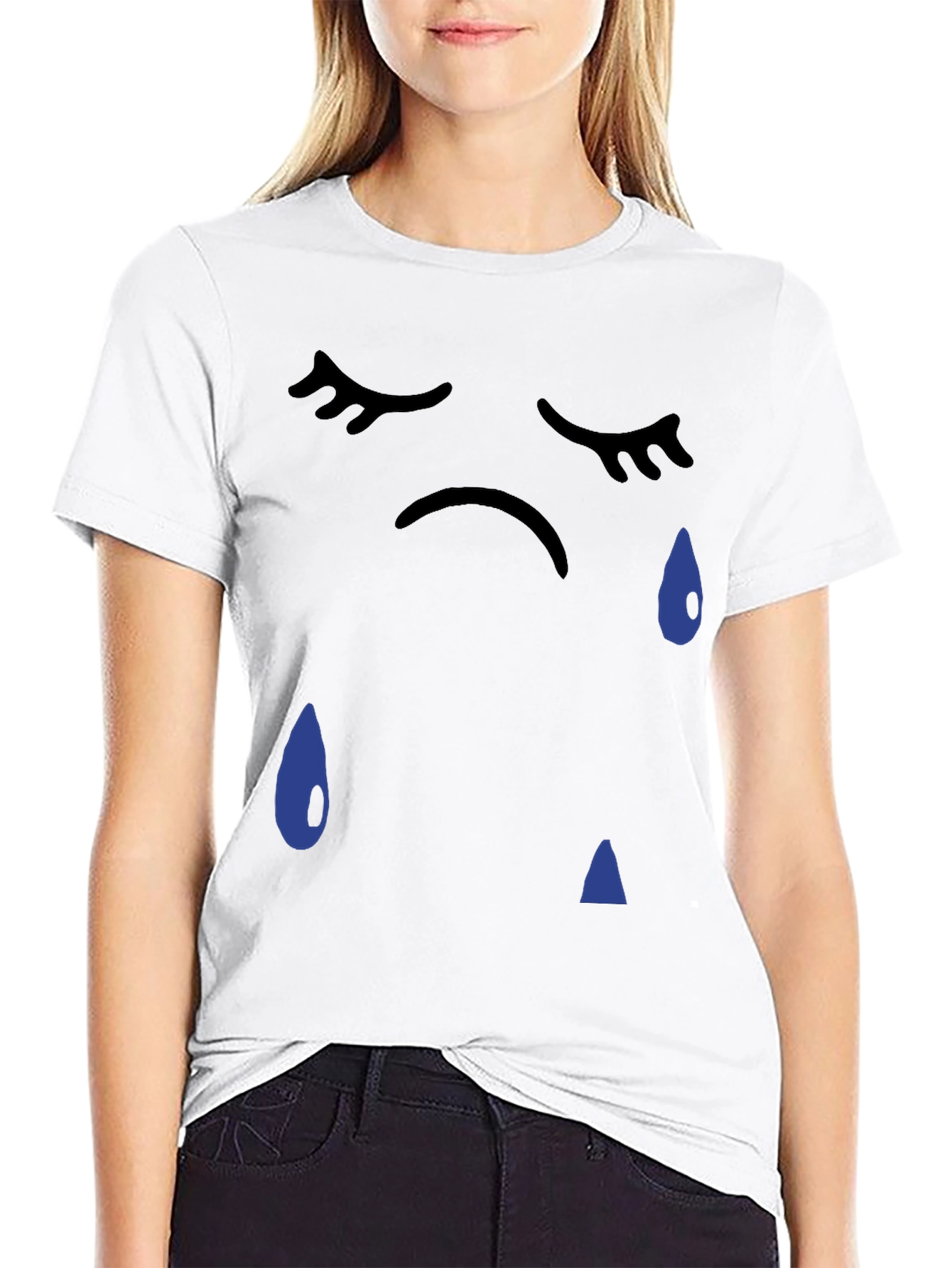 Sad Emoji Graphic T-Shirt