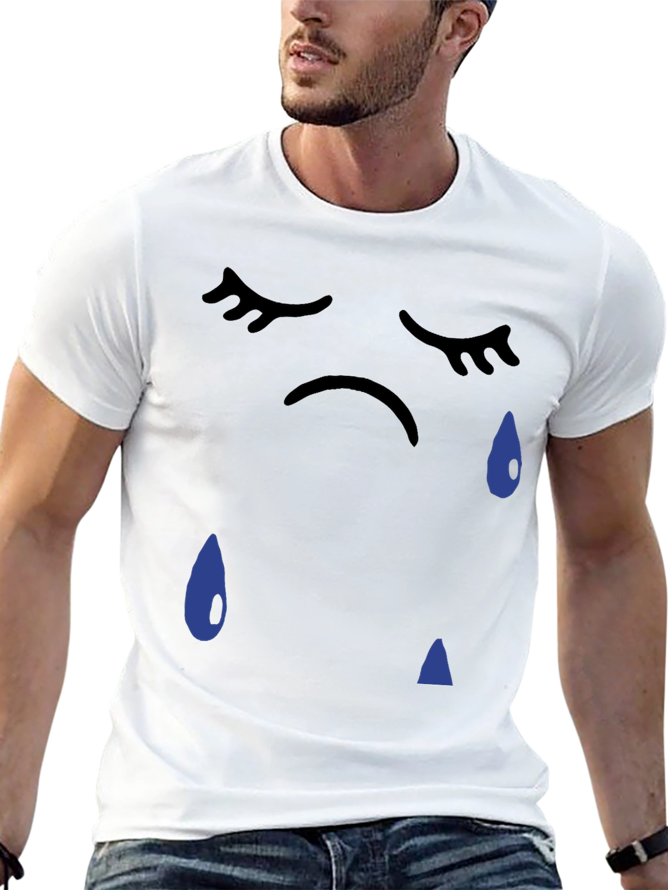 Sad Emoji Graphic T-Shirt