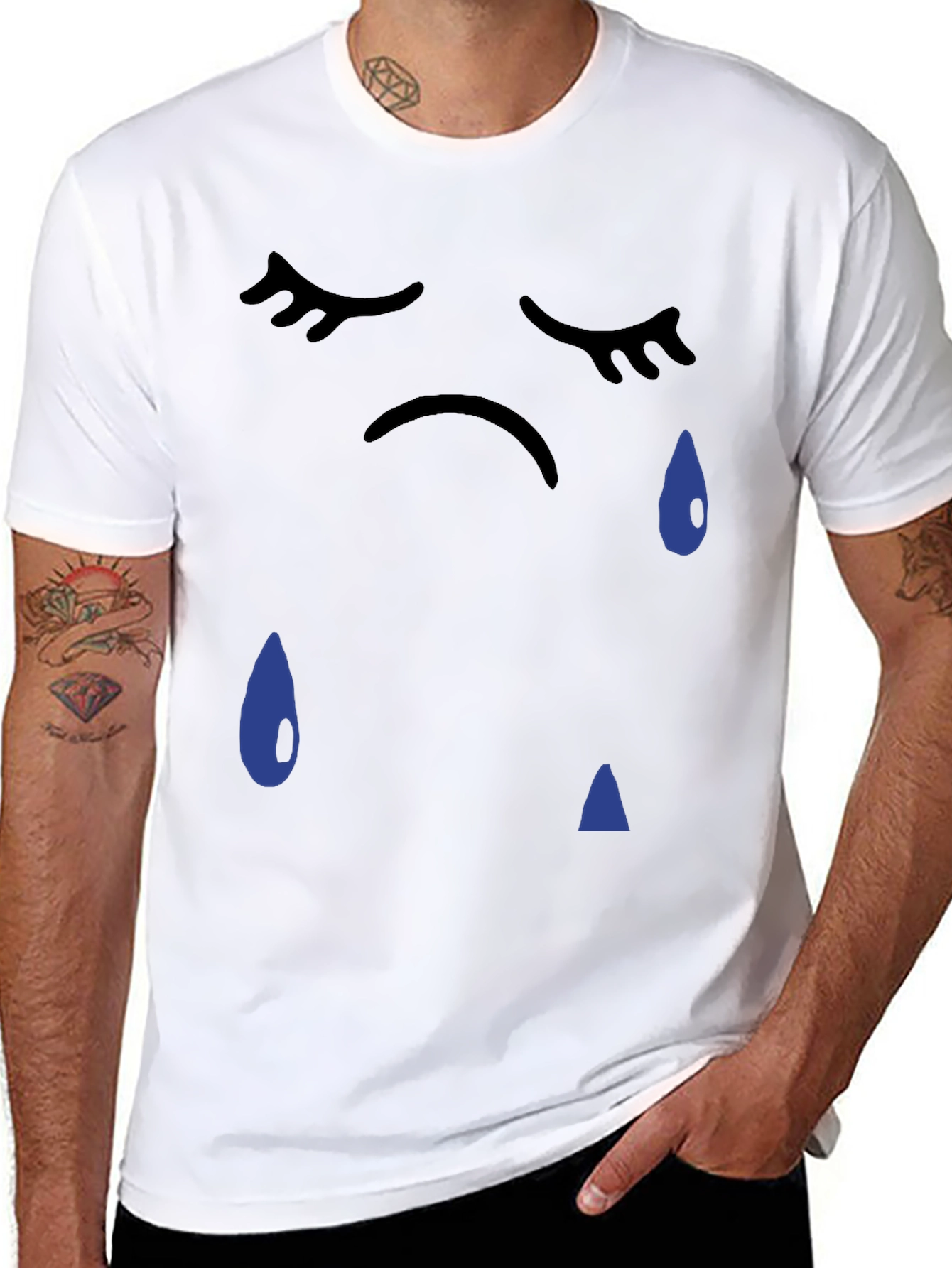 Sad Emoji Graphic T-Shirt