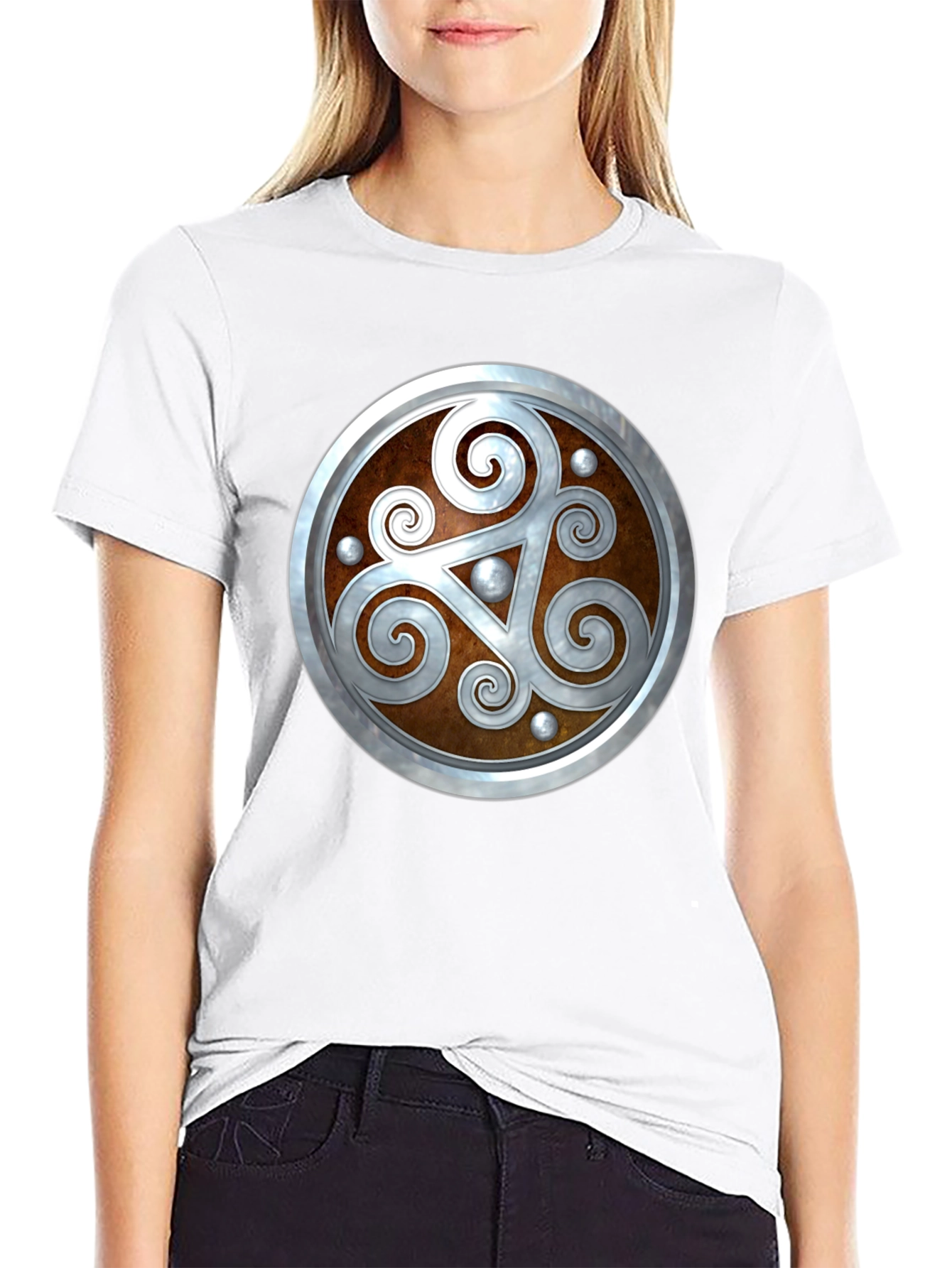 Celtic Shield T-Shirt - Black Cotton Blend