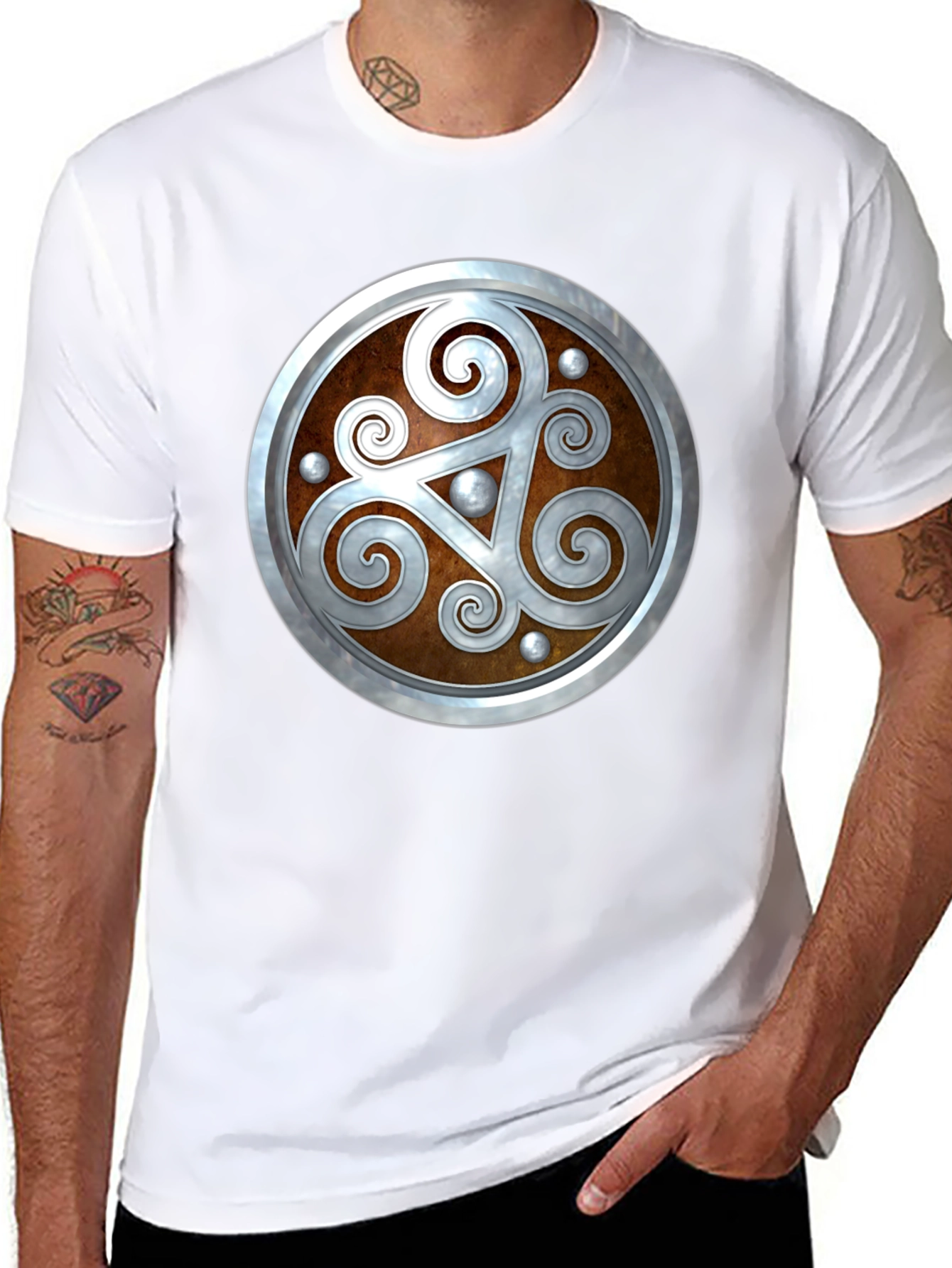 Celtic Shield T-Shirt - Black Cotton Blend