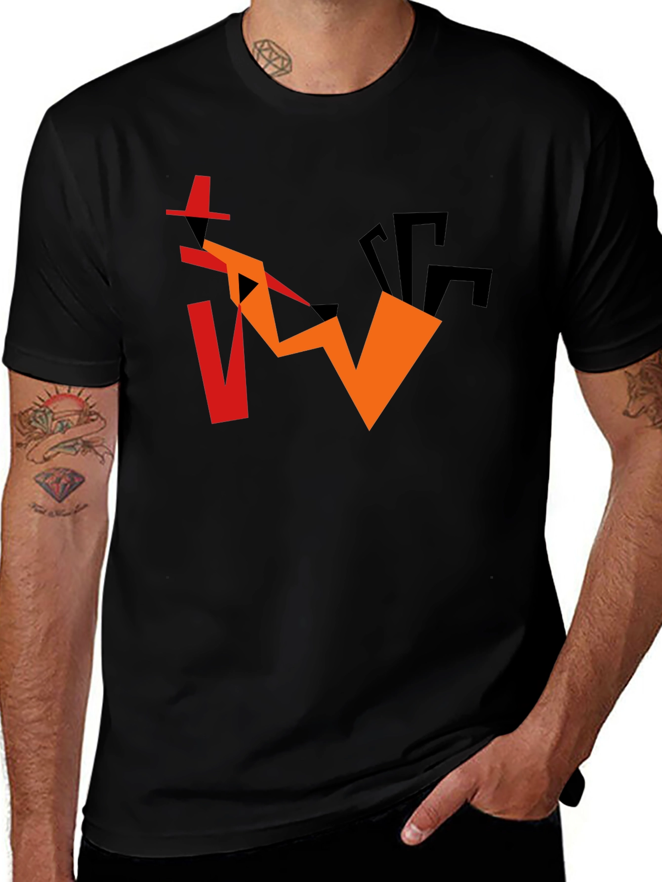 Cool Jazz Musician Graphic Black T-Shirt