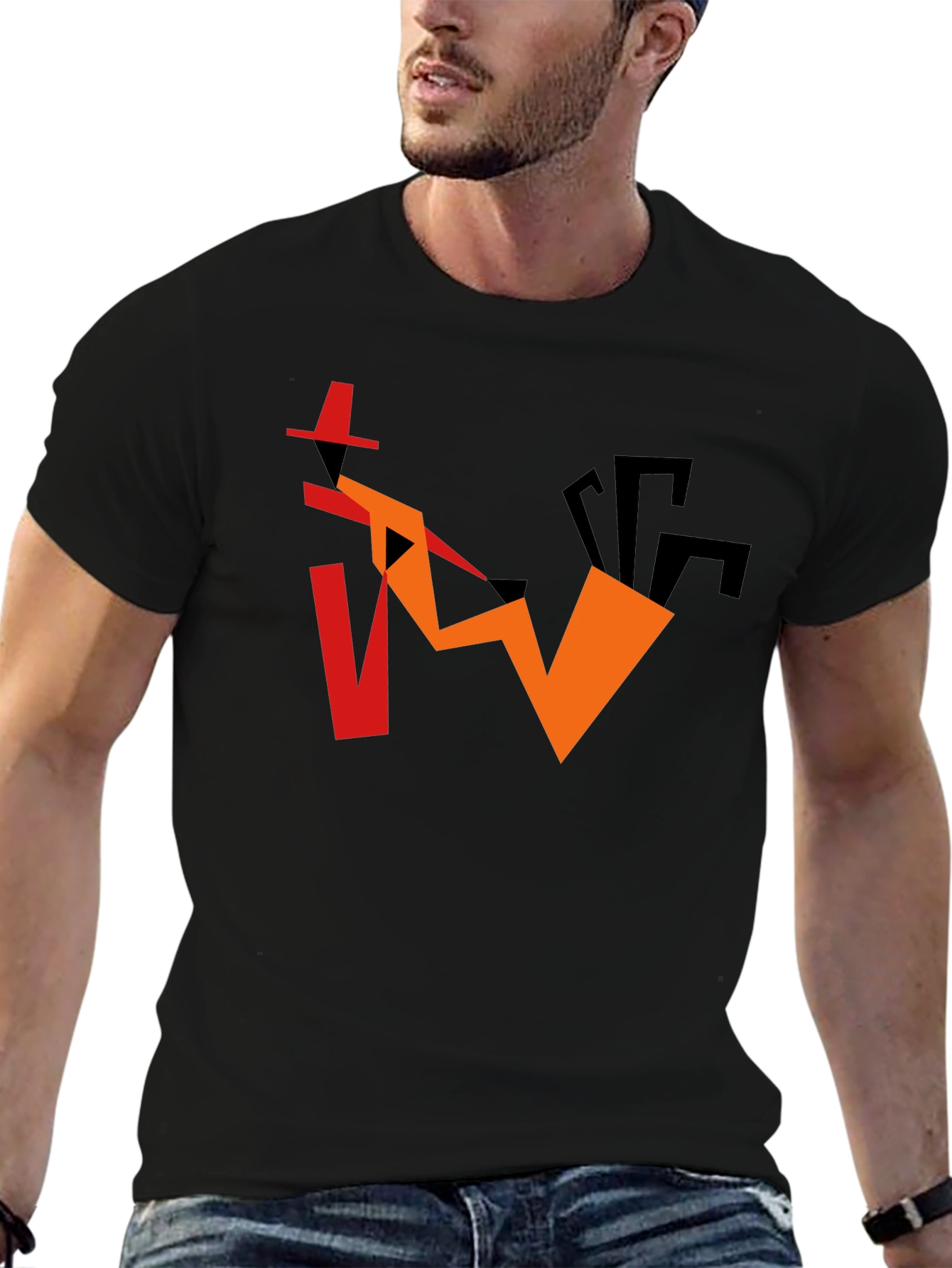 Cool Jazz Musician Graphic Black T-Shirt