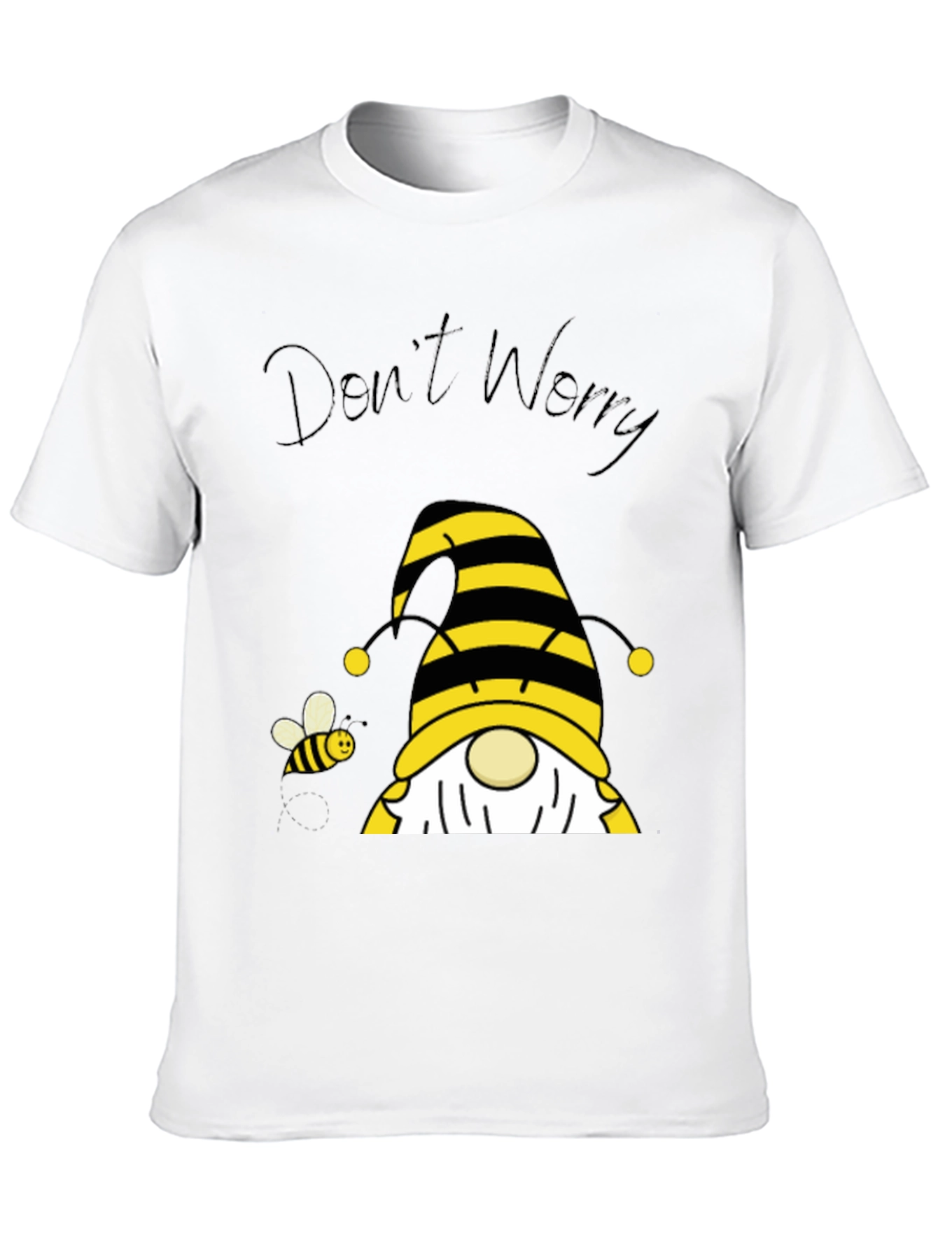 Dont Worry Bee Happy Gnome T-Shirt