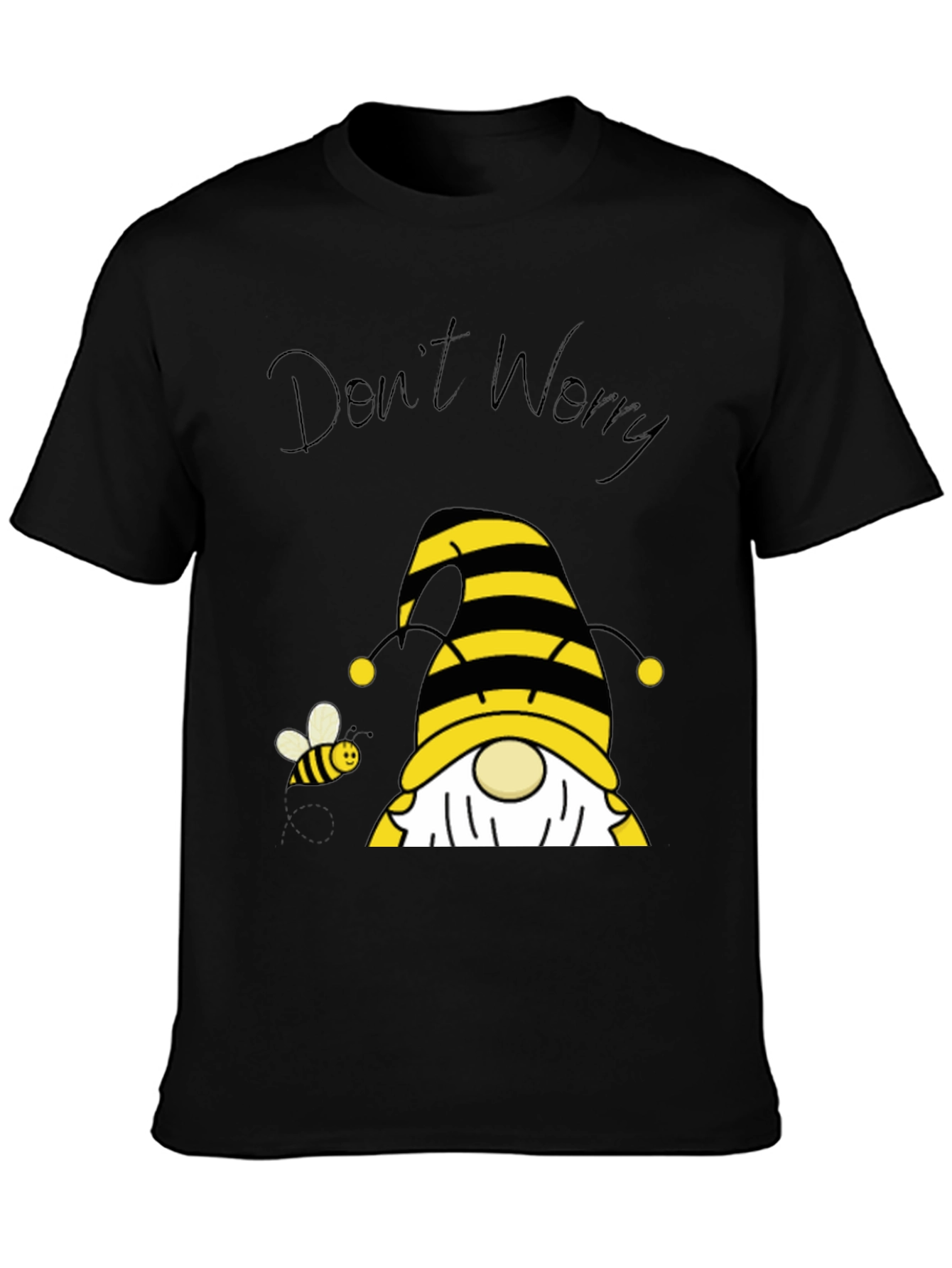 Dont Worry Bee Happy Gnome T-Shirt