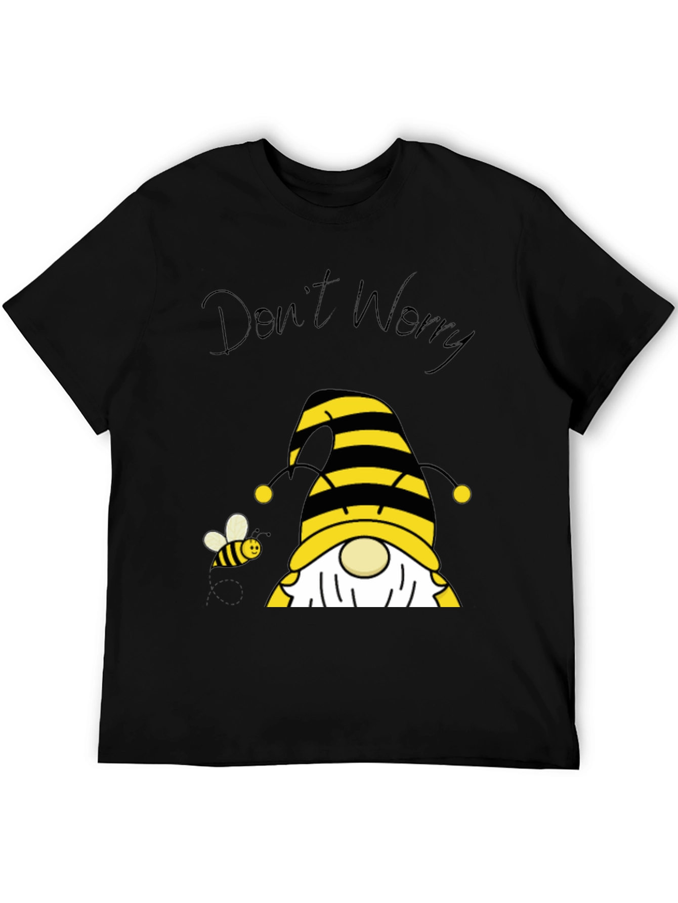 Dont Worry Bee Happy Gnome T-Shirt