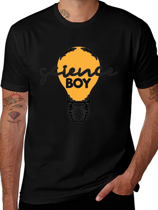 Science Boy Graphic Tee - Light Bulb Design