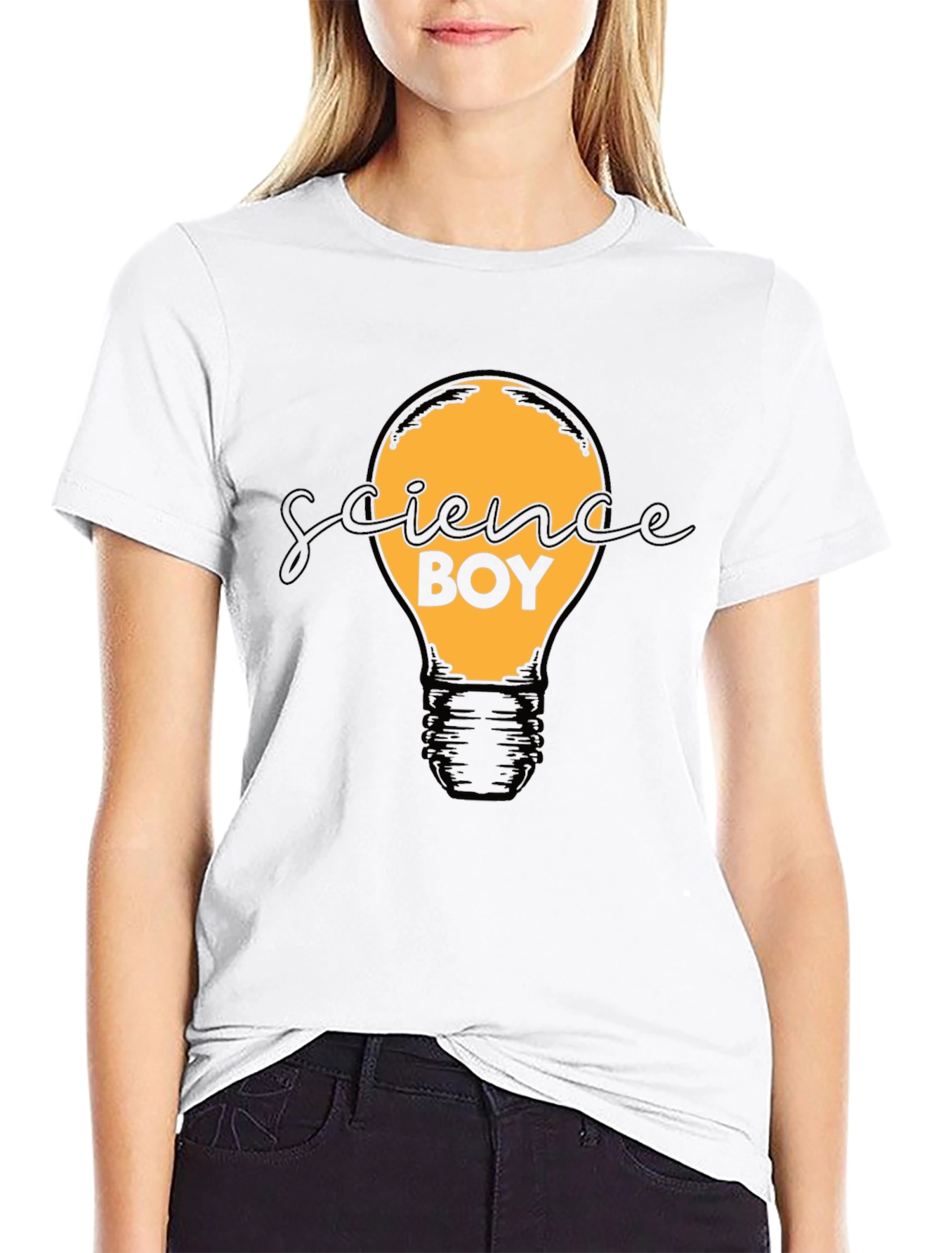 Science Boy Graphic Tee - Light Bulb Design