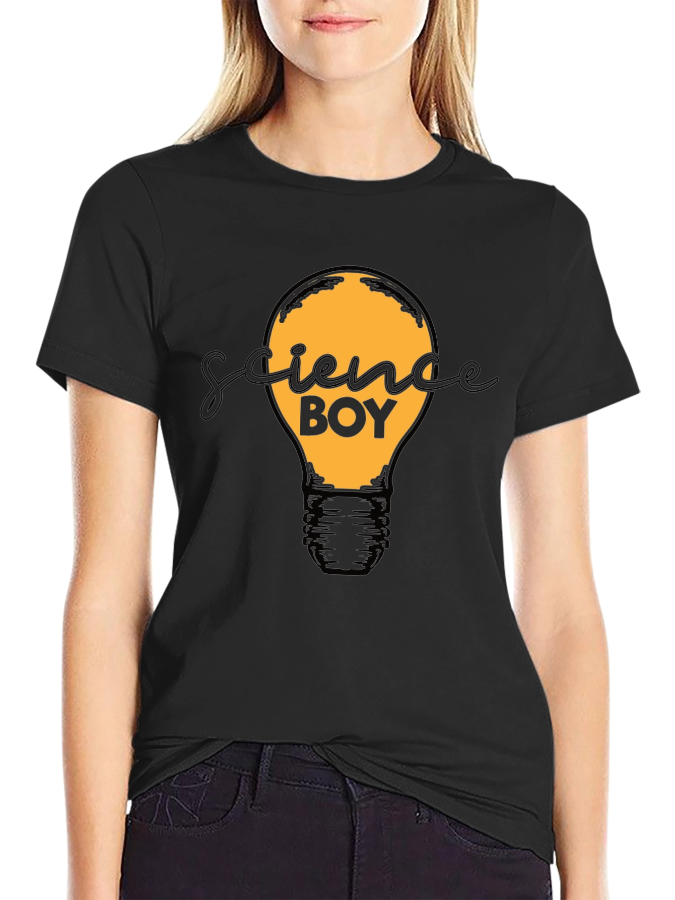 Science Boy Graphic Tee - Light Bulb Design