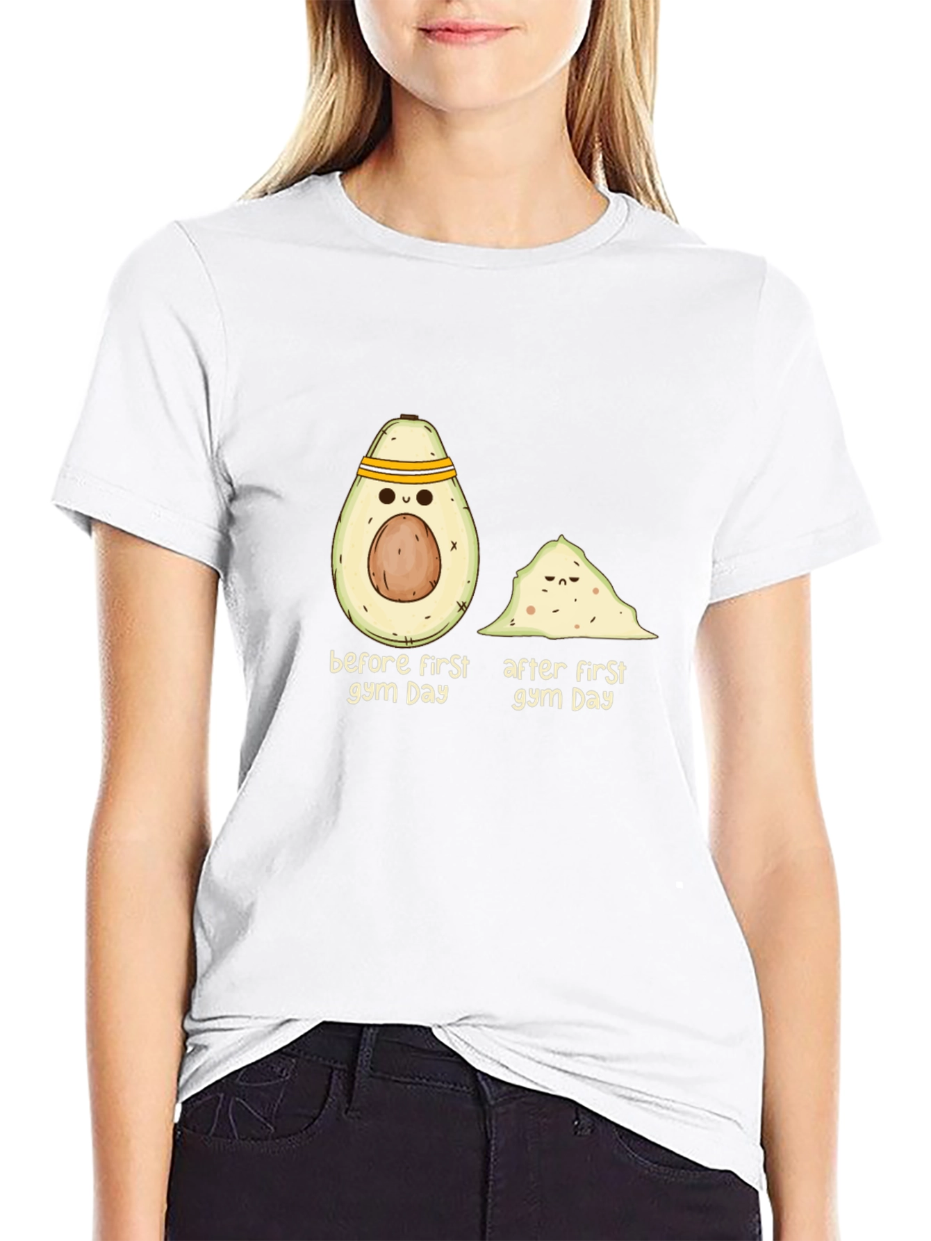 Funny Gym Avocado Black T-Shirt