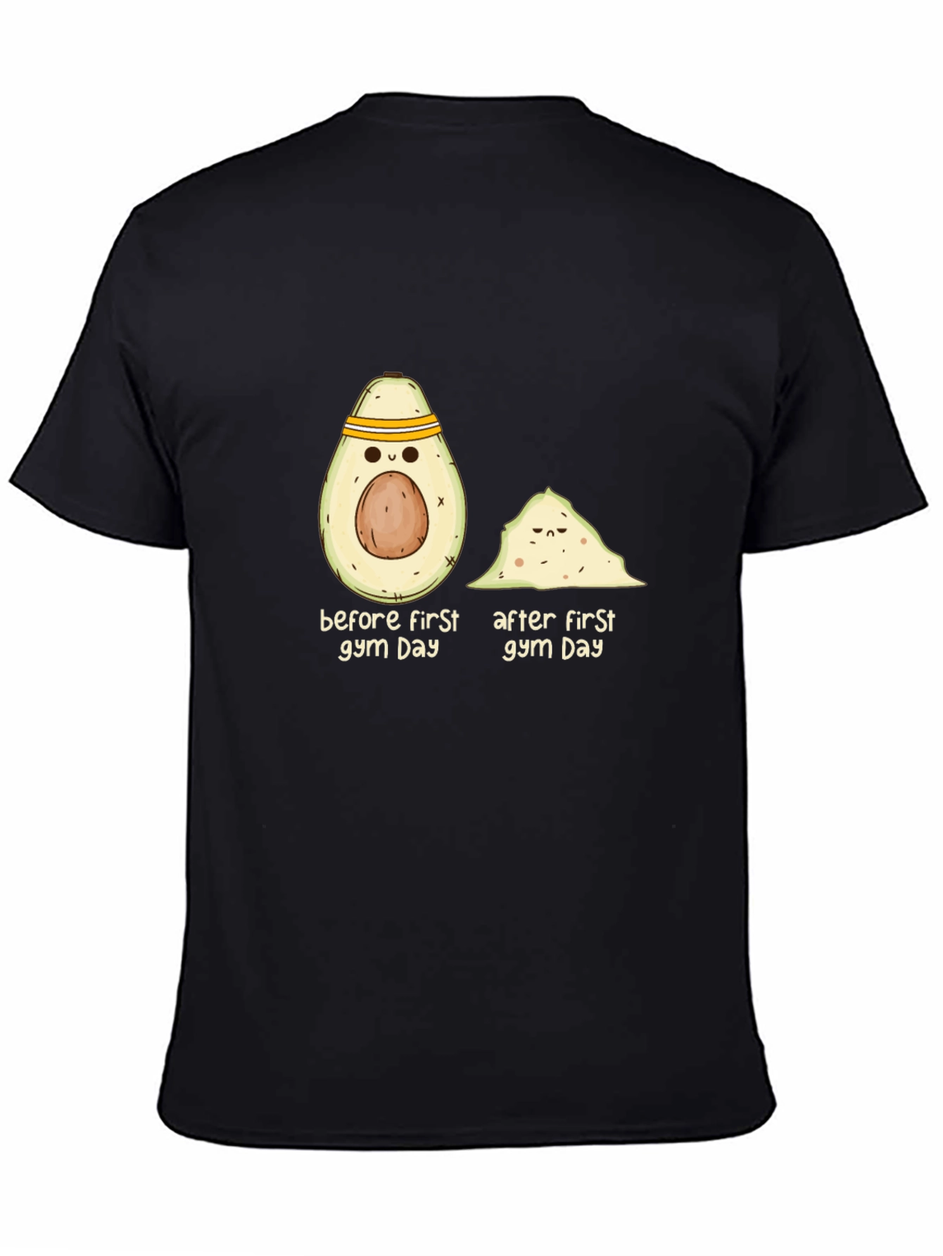 Funny Gym Avocado Black T-Shirt