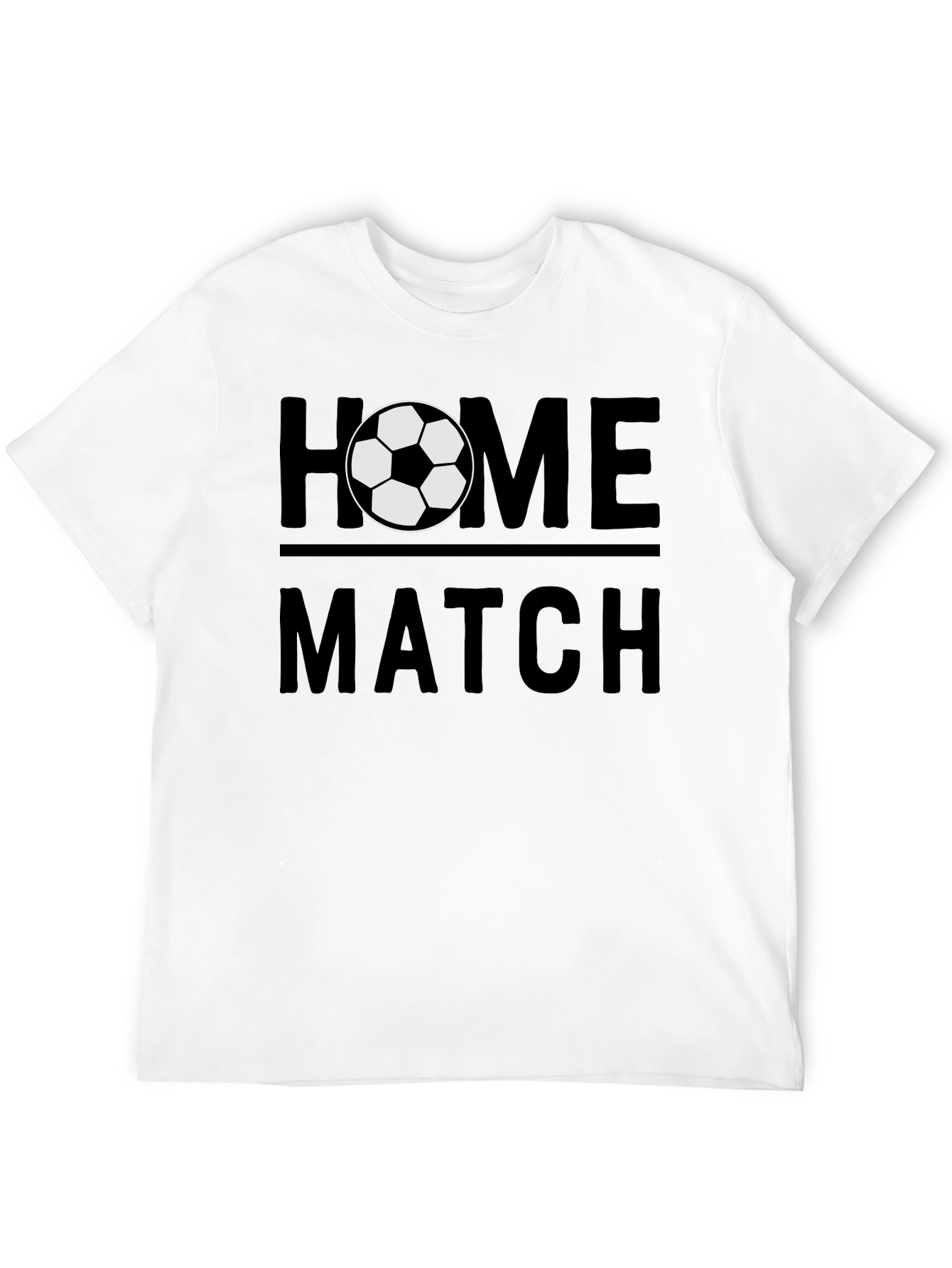 Home Match Soccer T-Shirt - Black Graphic Tee