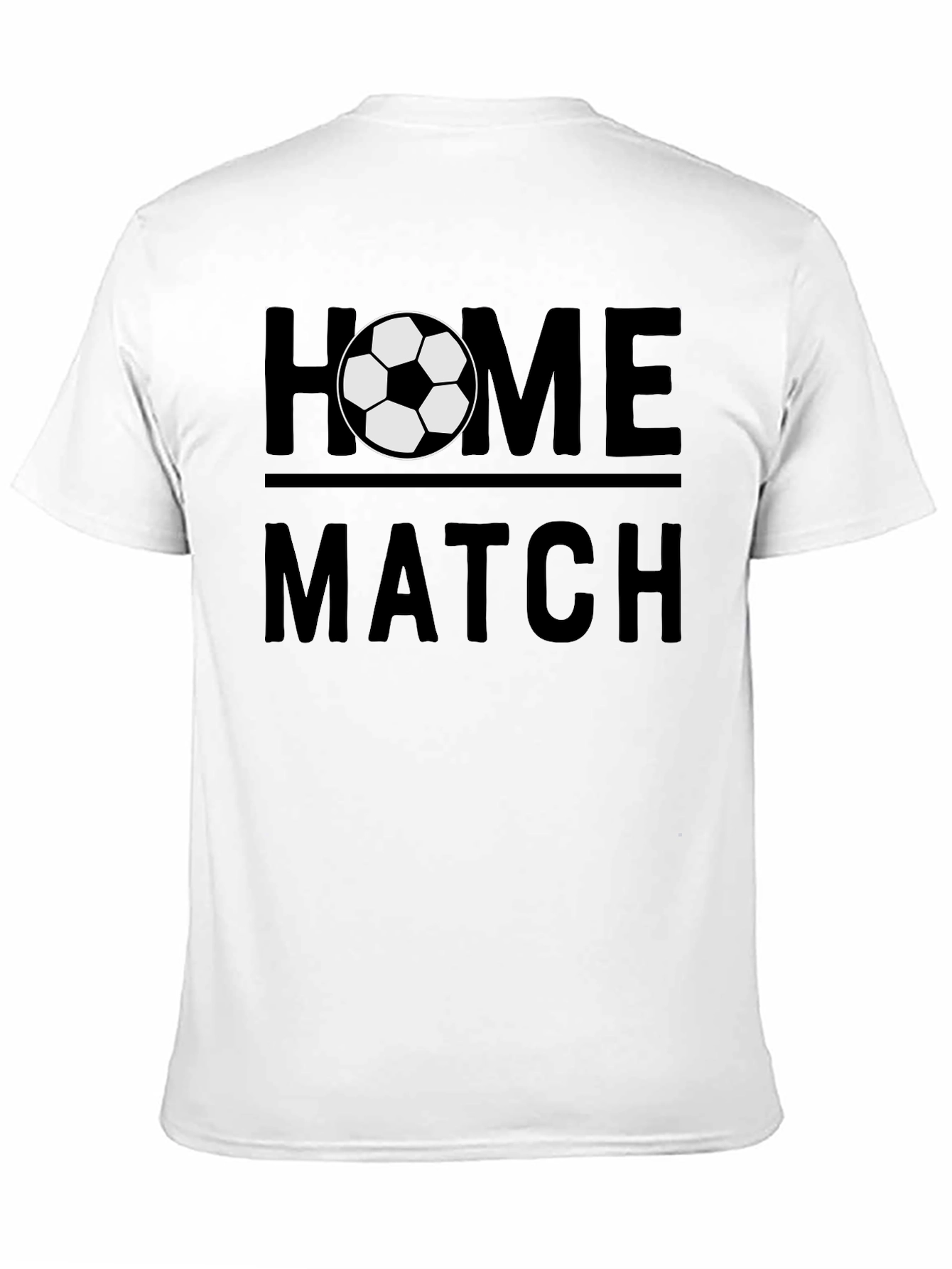 Home Match Soccer T-Shirt - Black Graphic Tee