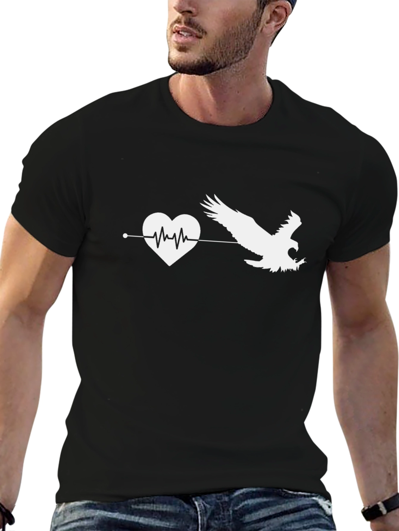 Heartbeat Eagle Graphic T-Shirt