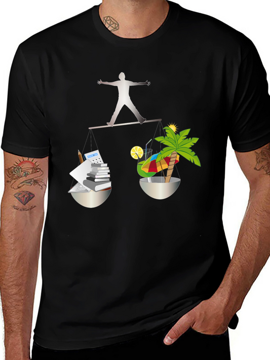 Work-Life Balance T-Shirt - Office & Vacation