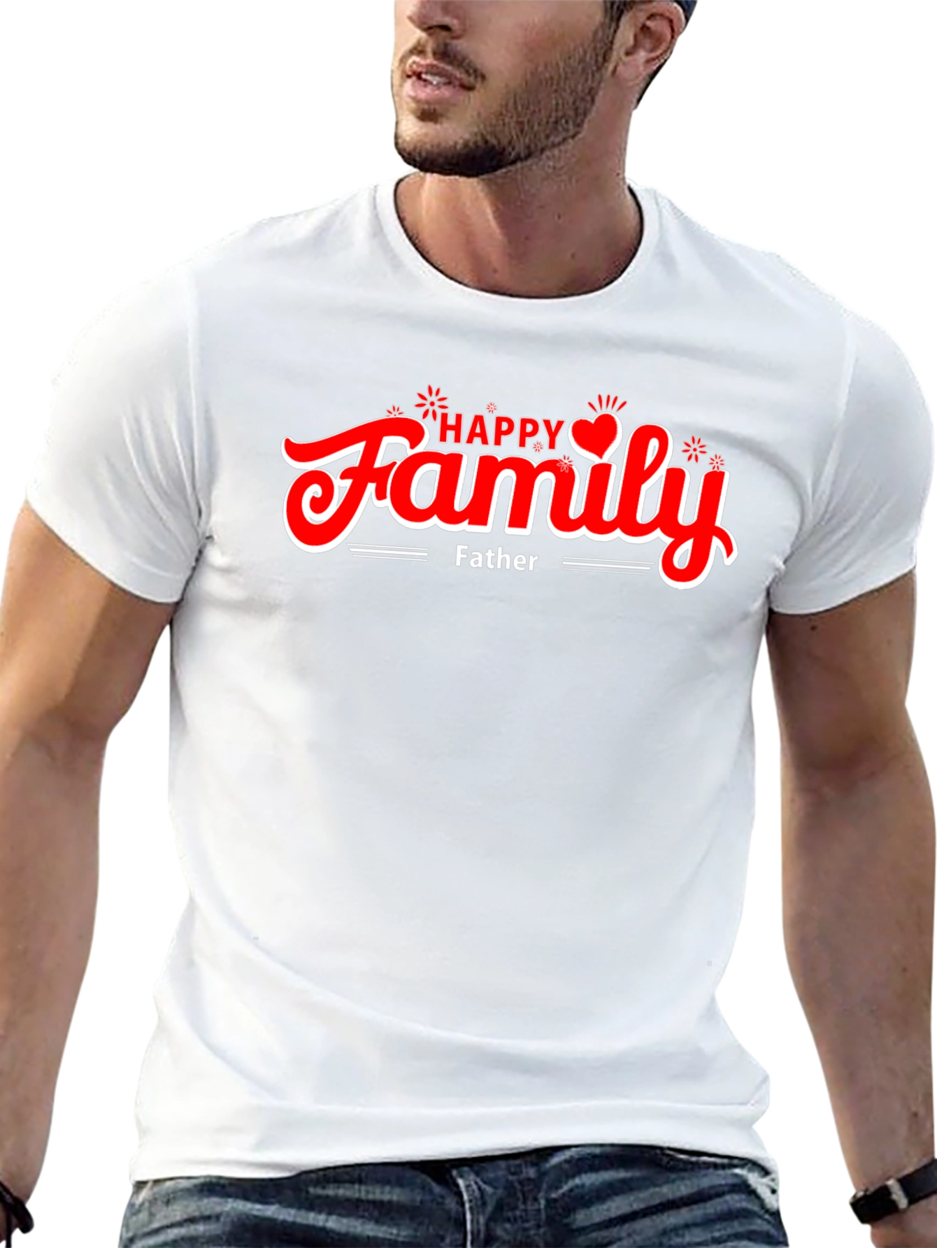 Happy Family Fathers Day Black T-Shirt