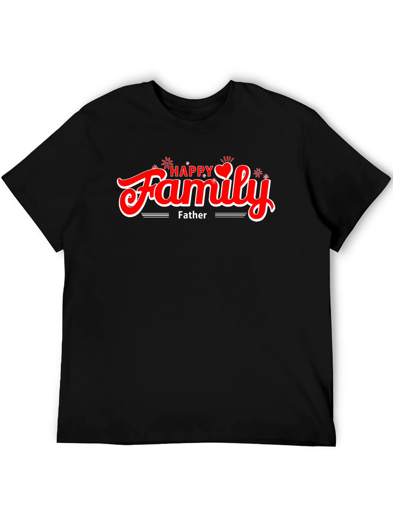 Happy Family Fathers Day Black T-Shirt