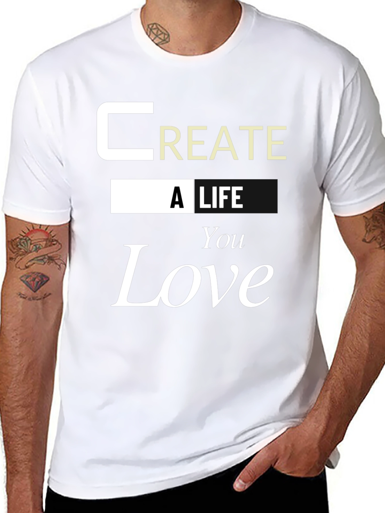 Inspirational Create a Life You Love Graphic Tee