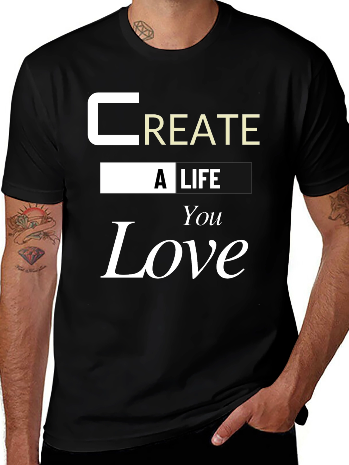 Inspirational Create a Life You Love Graphic Tee