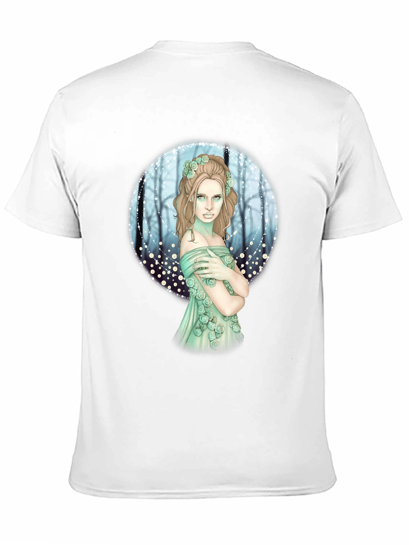 Mystic Forest Fairy Graphic Tee - Black