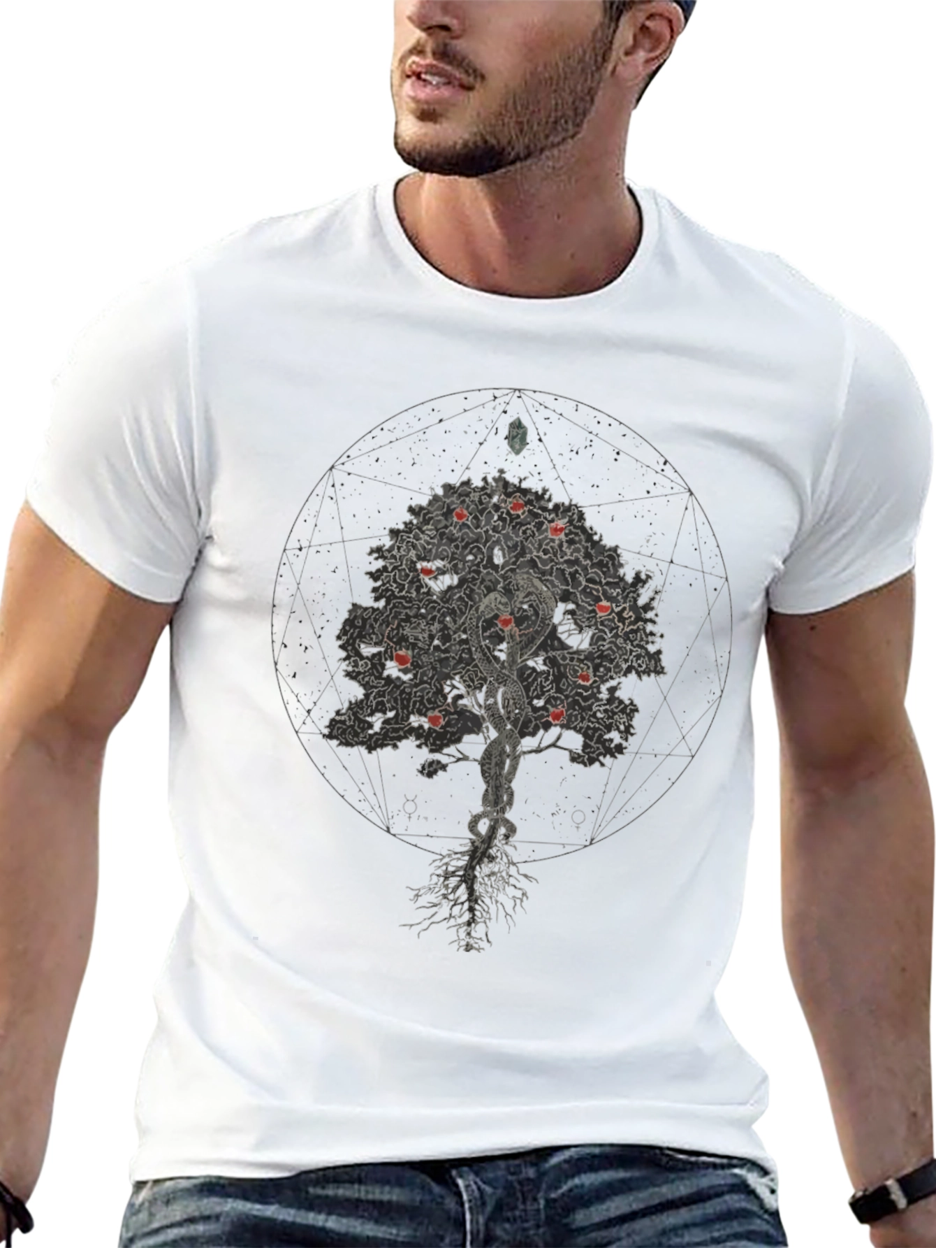 Tree of Knowledge Black Graphic T-Shirt