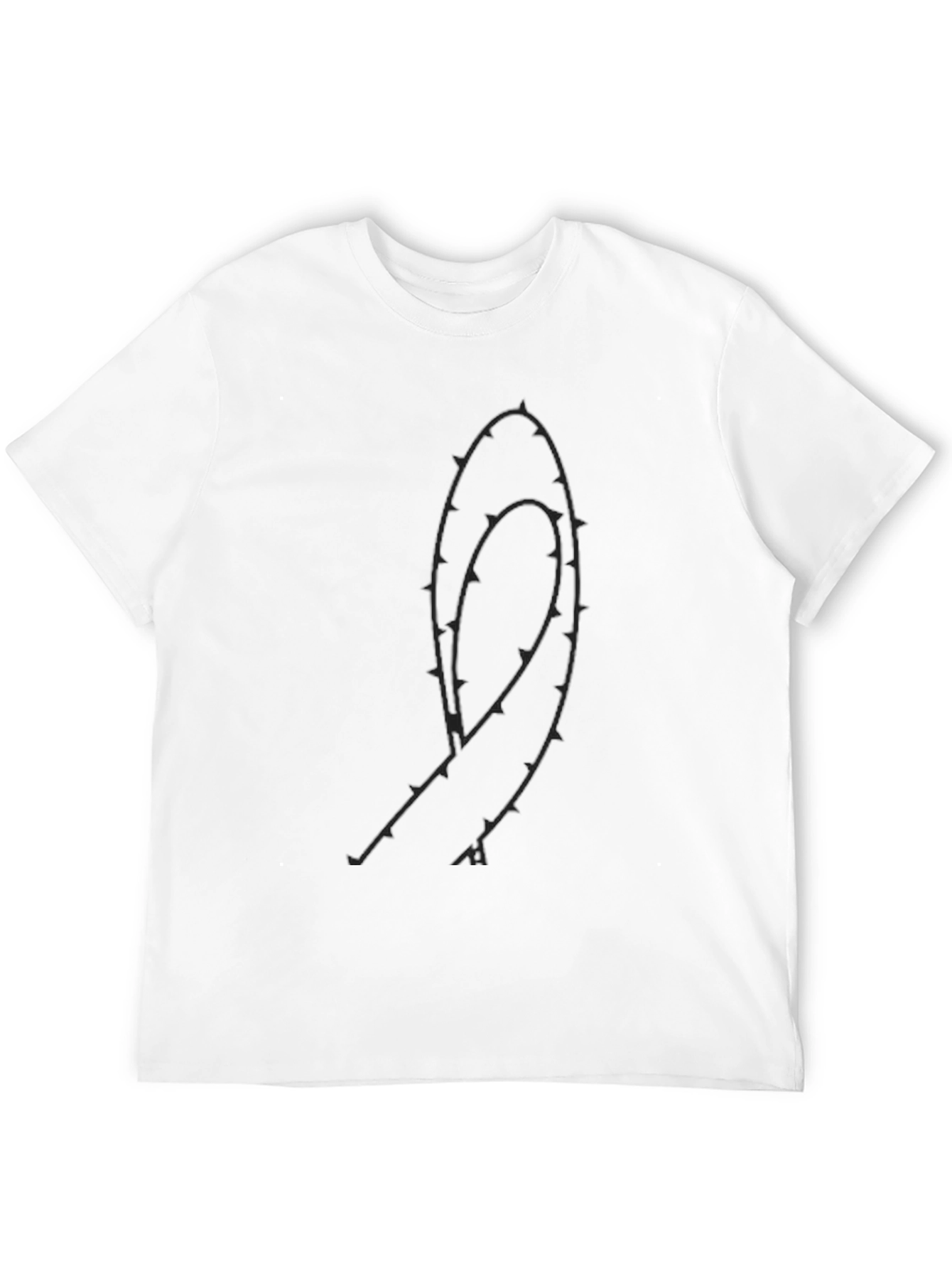 Mens Black Graphic Tee - Abstract Design