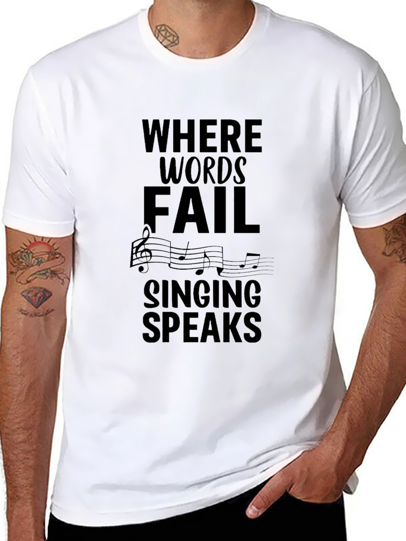 Where Words Fail Music T-Shirt