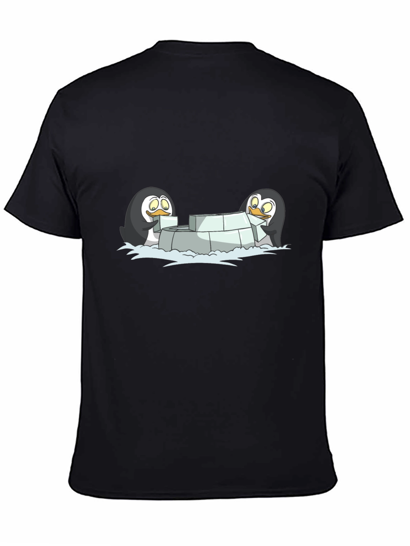 Penguin Igloo Builder Black T-Shirt