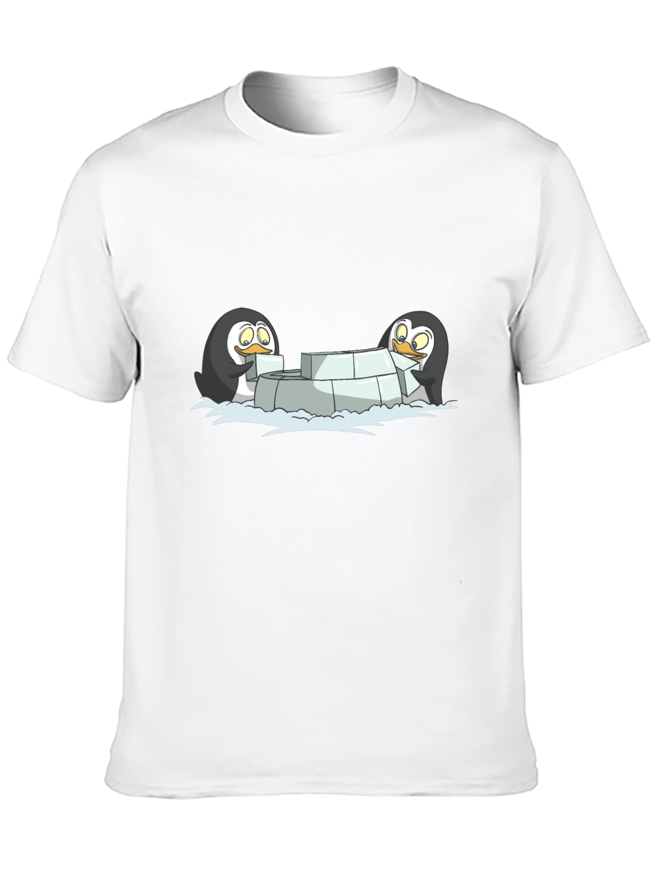 Penguin Igloo Builder Black T-Shirt
