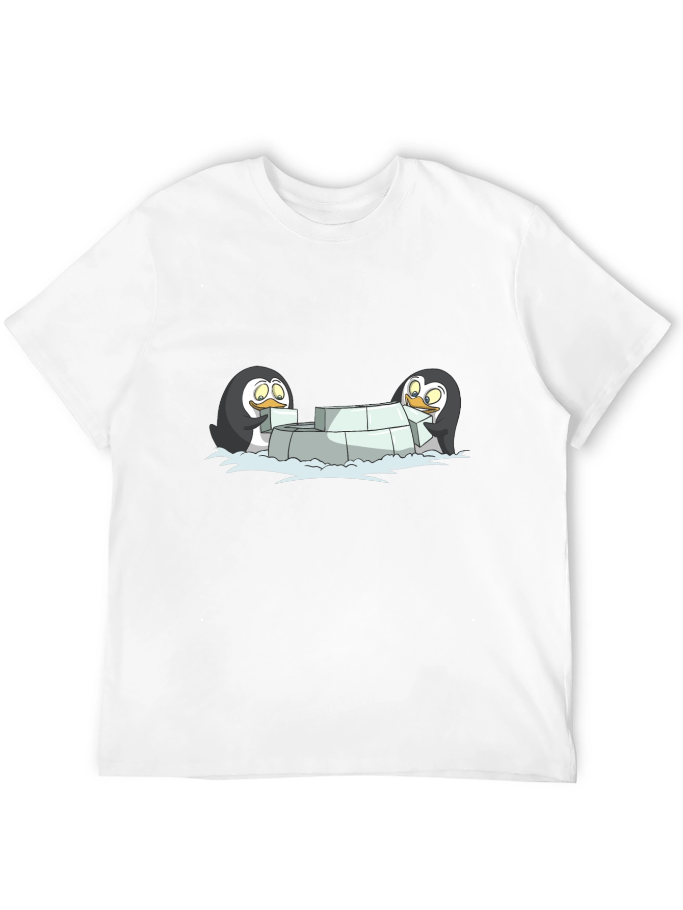 Penguin Igloo Builder Black T-Shirt