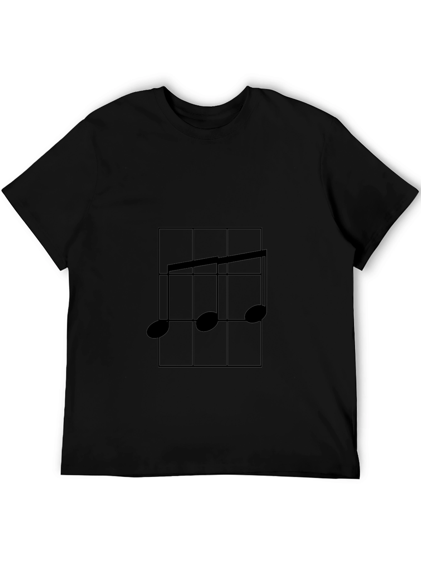 Musical Note Graphic T-Shirt - Black