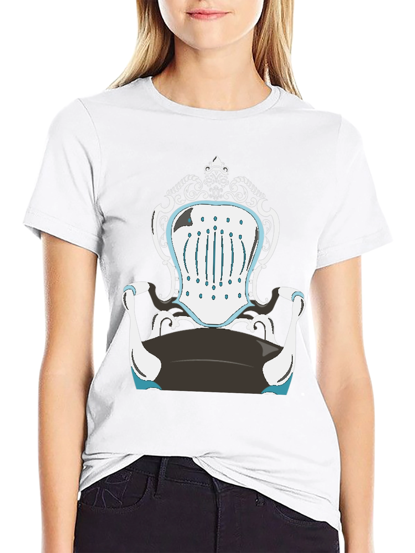 Novelty Chair Design Black T-Shirt