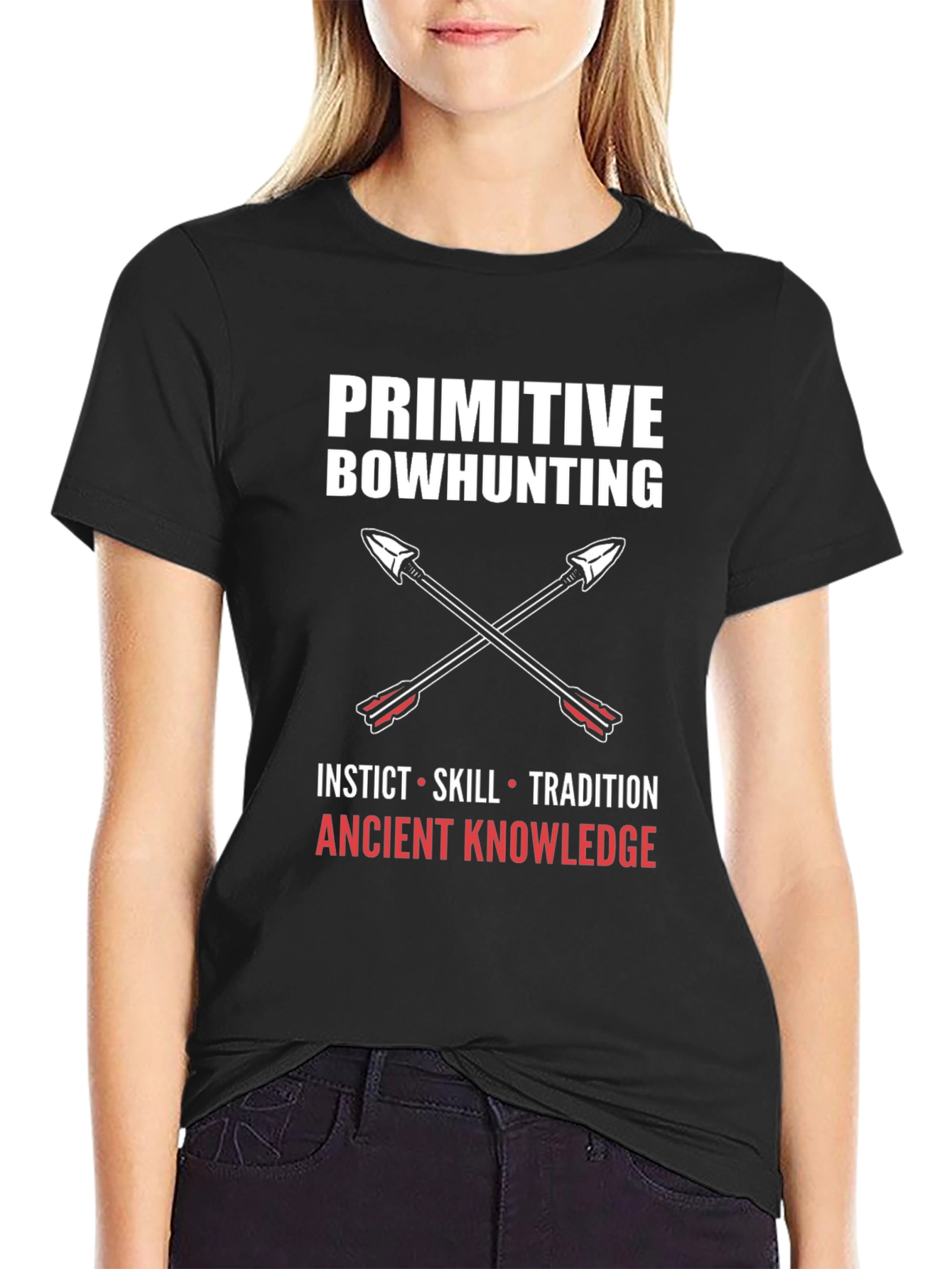 Primitive Bowhunting Graphic Tee - Instinct Skill Tradition