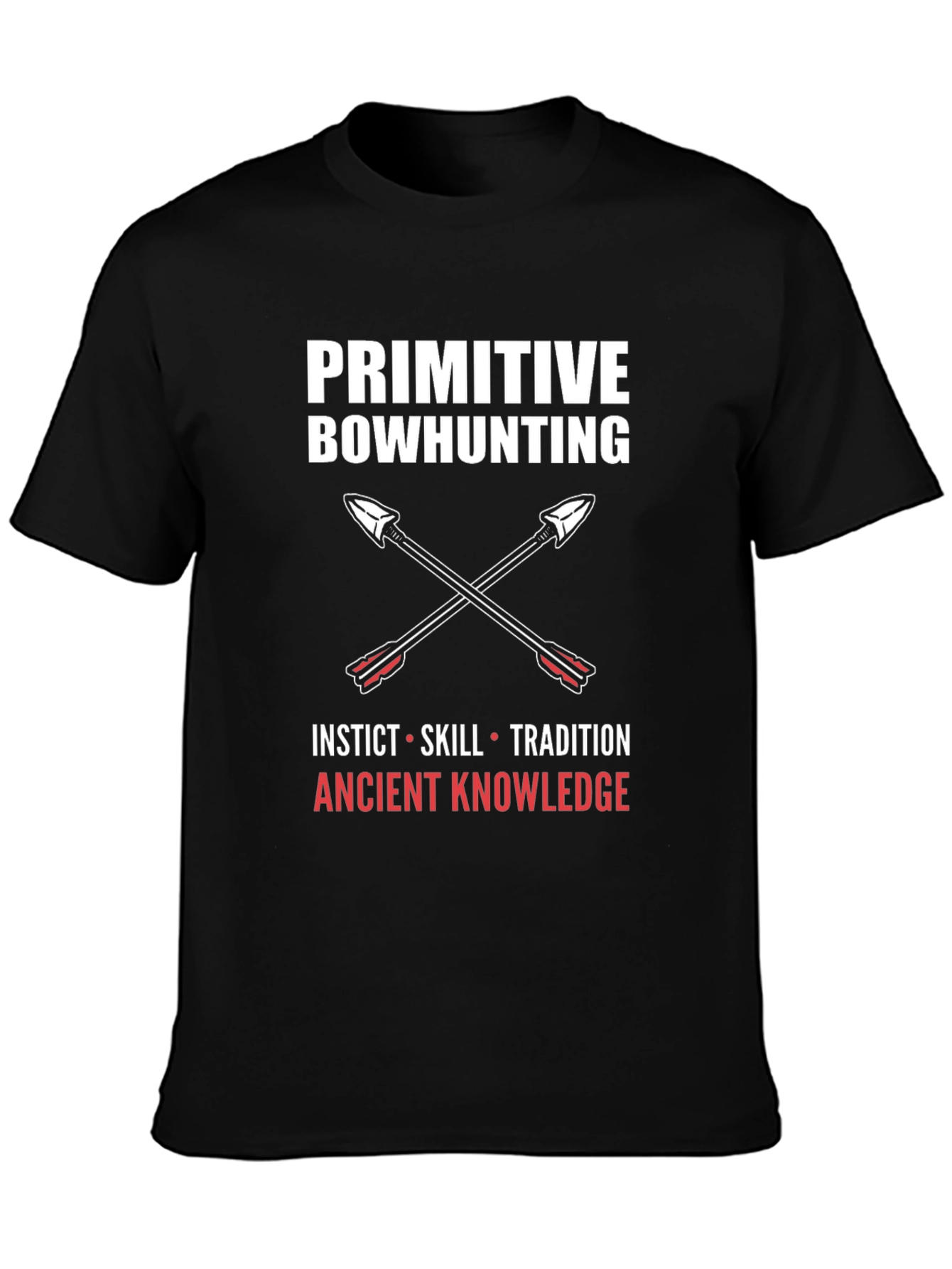 Primitive Bowhunting Graphic Tee - Instinct Skill Tradition