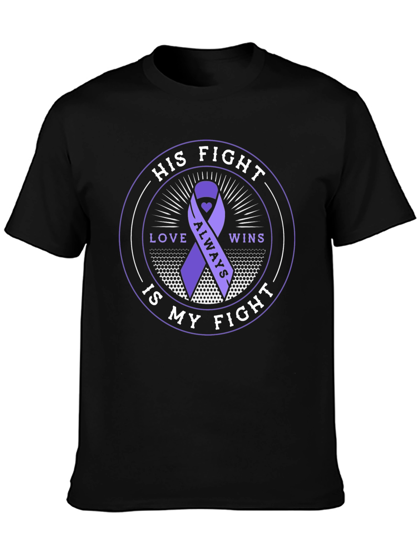His Fight is My Fight Purple Ribbon T-Shirt