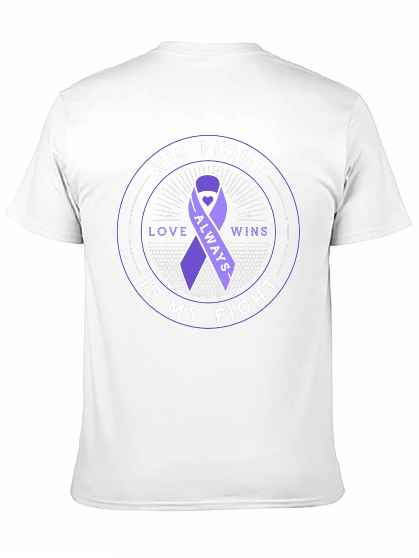 His Fight is My Fight Purple Ribbon T-Shirt