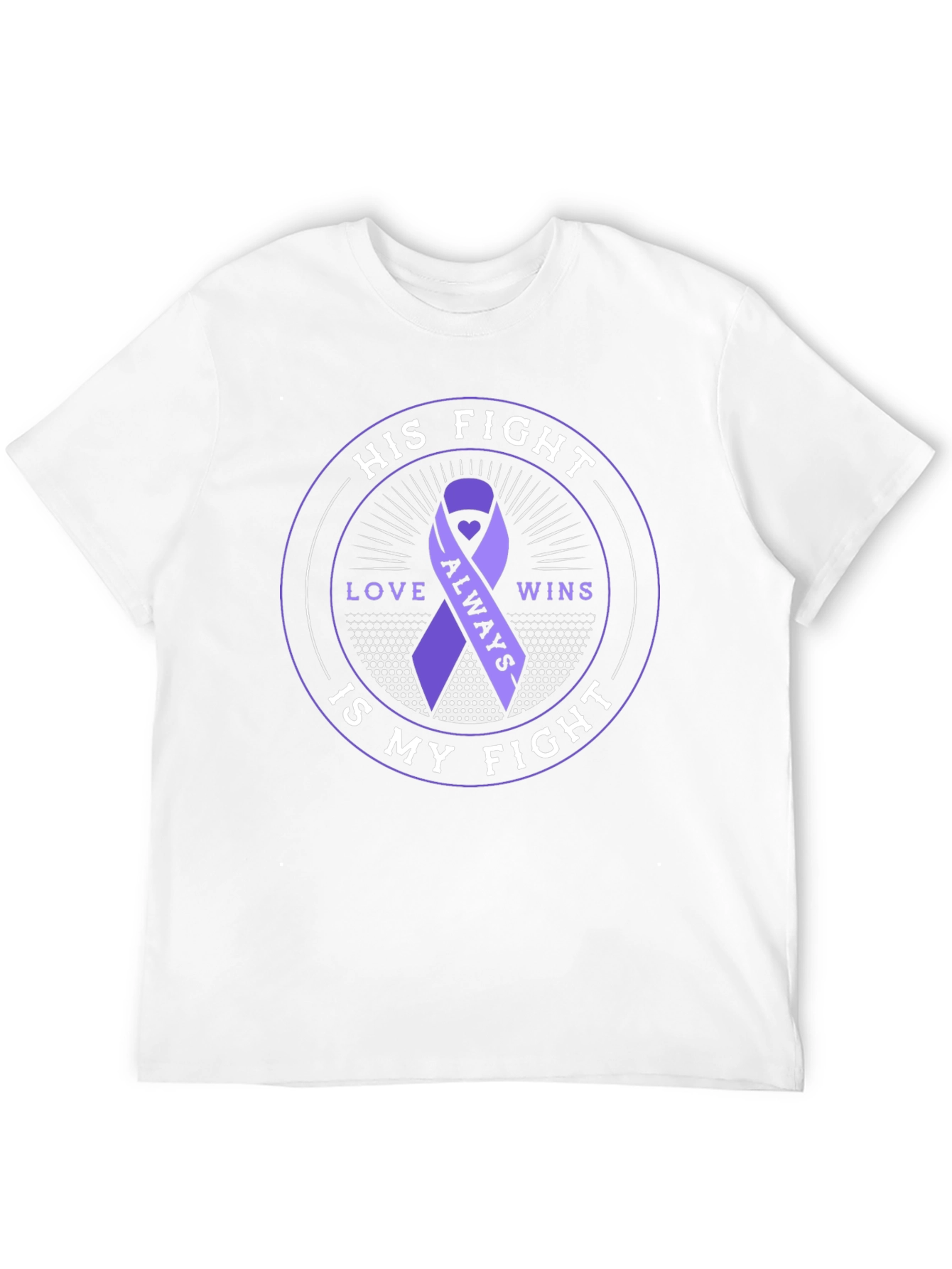 His Fight is My Fight Purple Ribbon T-Shirt