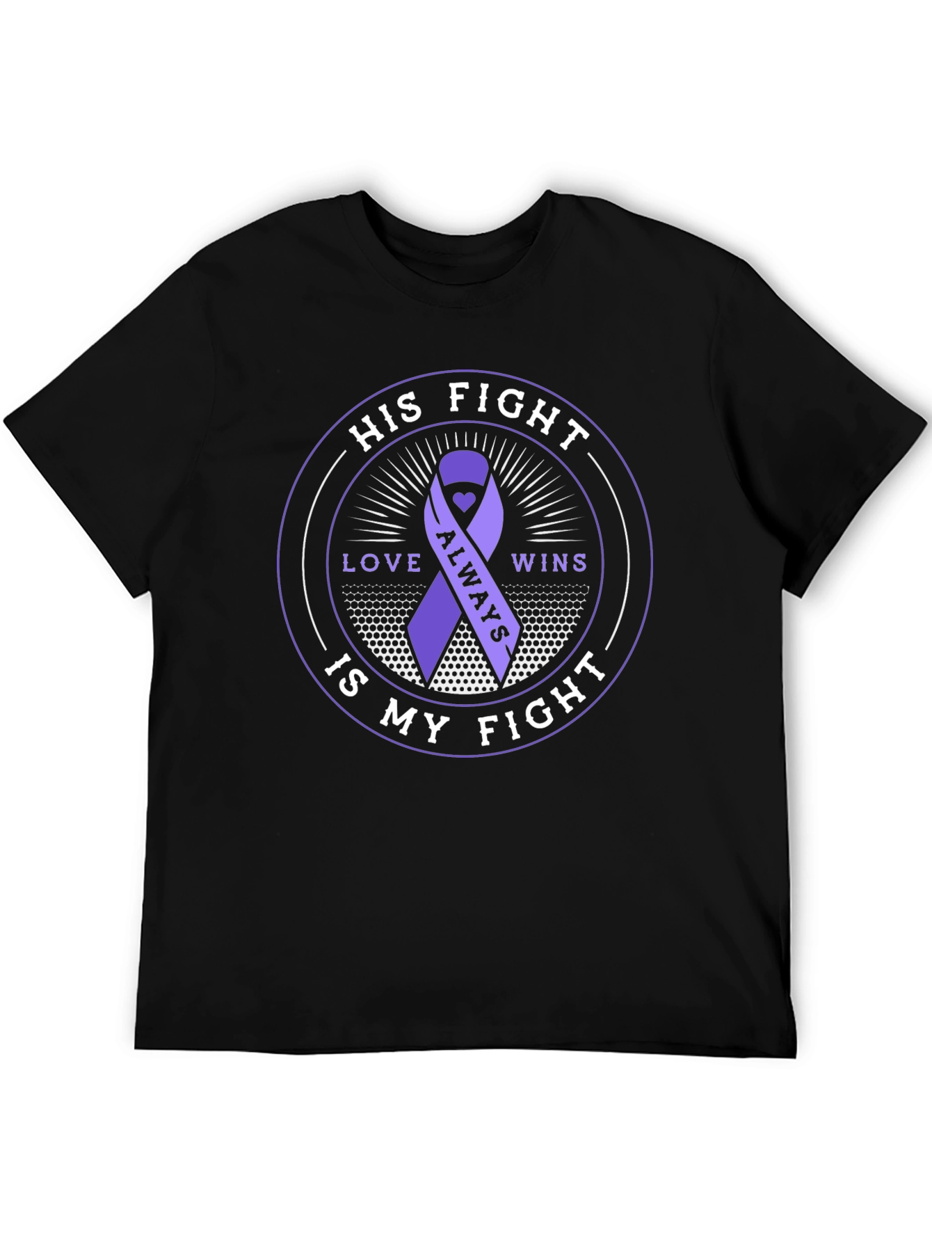 His Fight is My Fight Purple Ribbon T-Shirt
